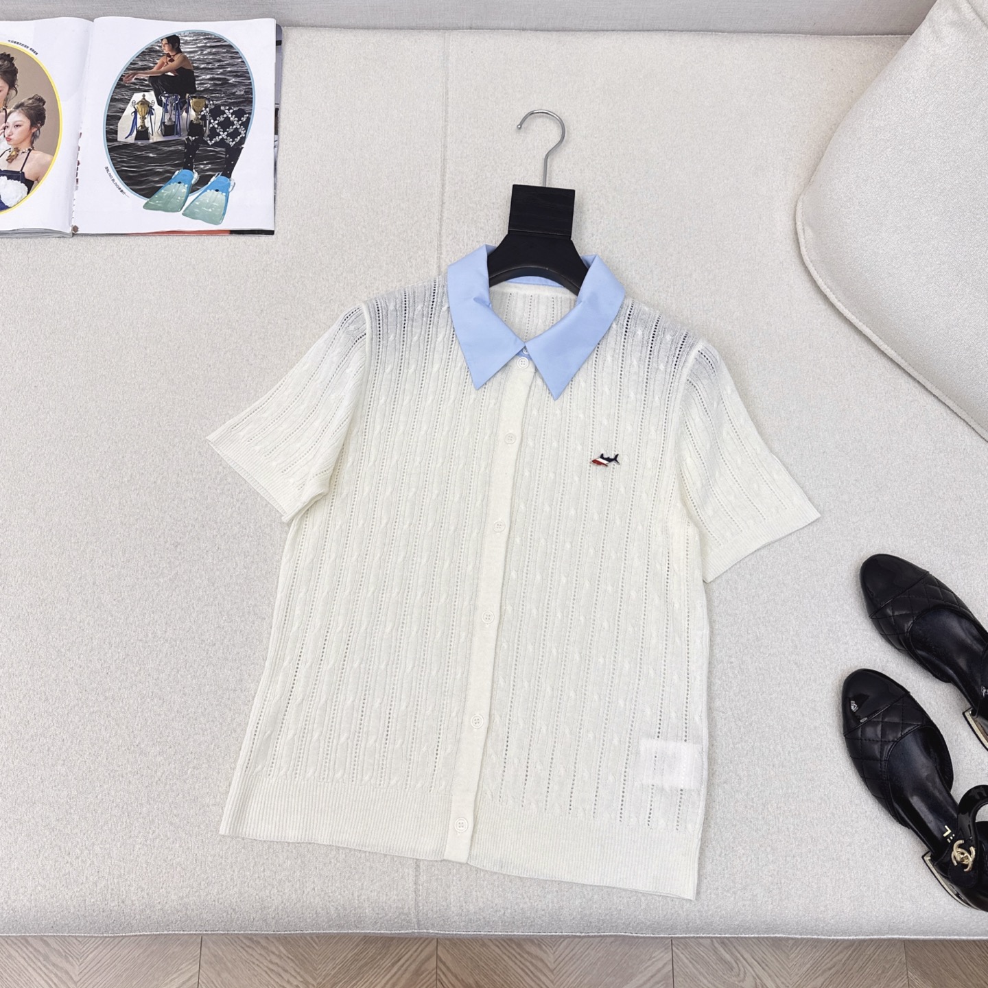 Stylish Two-Piece Knitted Short Sleeve Top - Fresh & Youthful Design 8 i1749958786465 5476 0 6