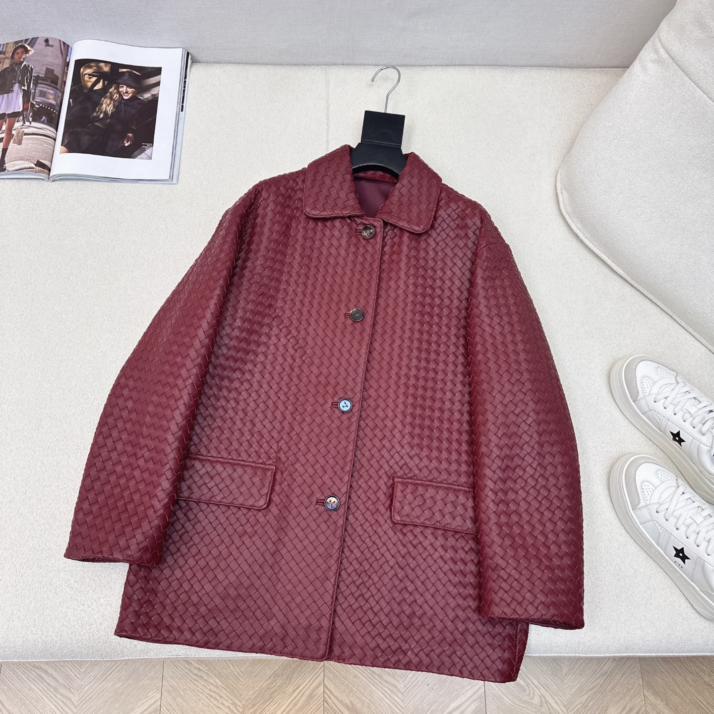 Bottega Veneta Leather Jacket - Woven Lambskin, Retro Modern Style 7 i1750477448507 4075 0 5