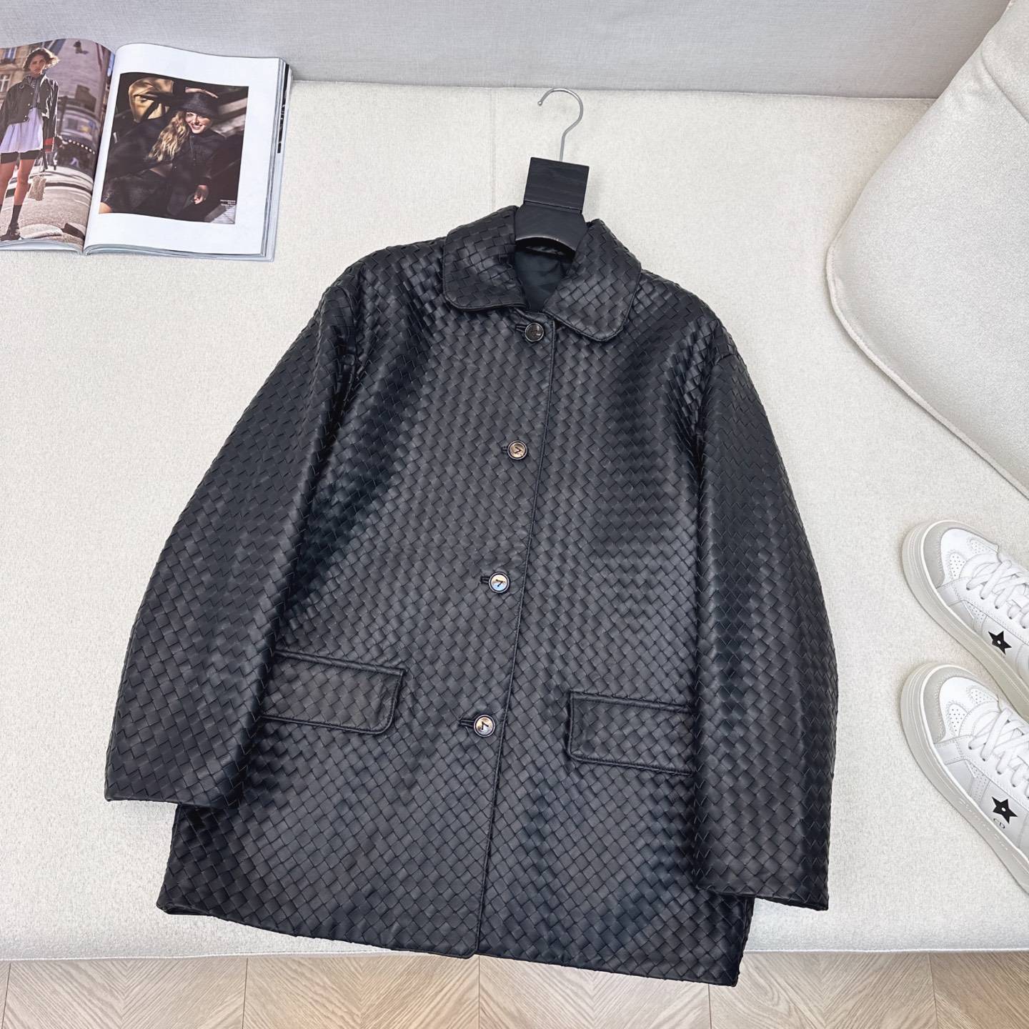 Bottega Veneta Leather Jacket - Woven Lambskin, Retro Modern Style 6 i1750477451987 6000 0 4