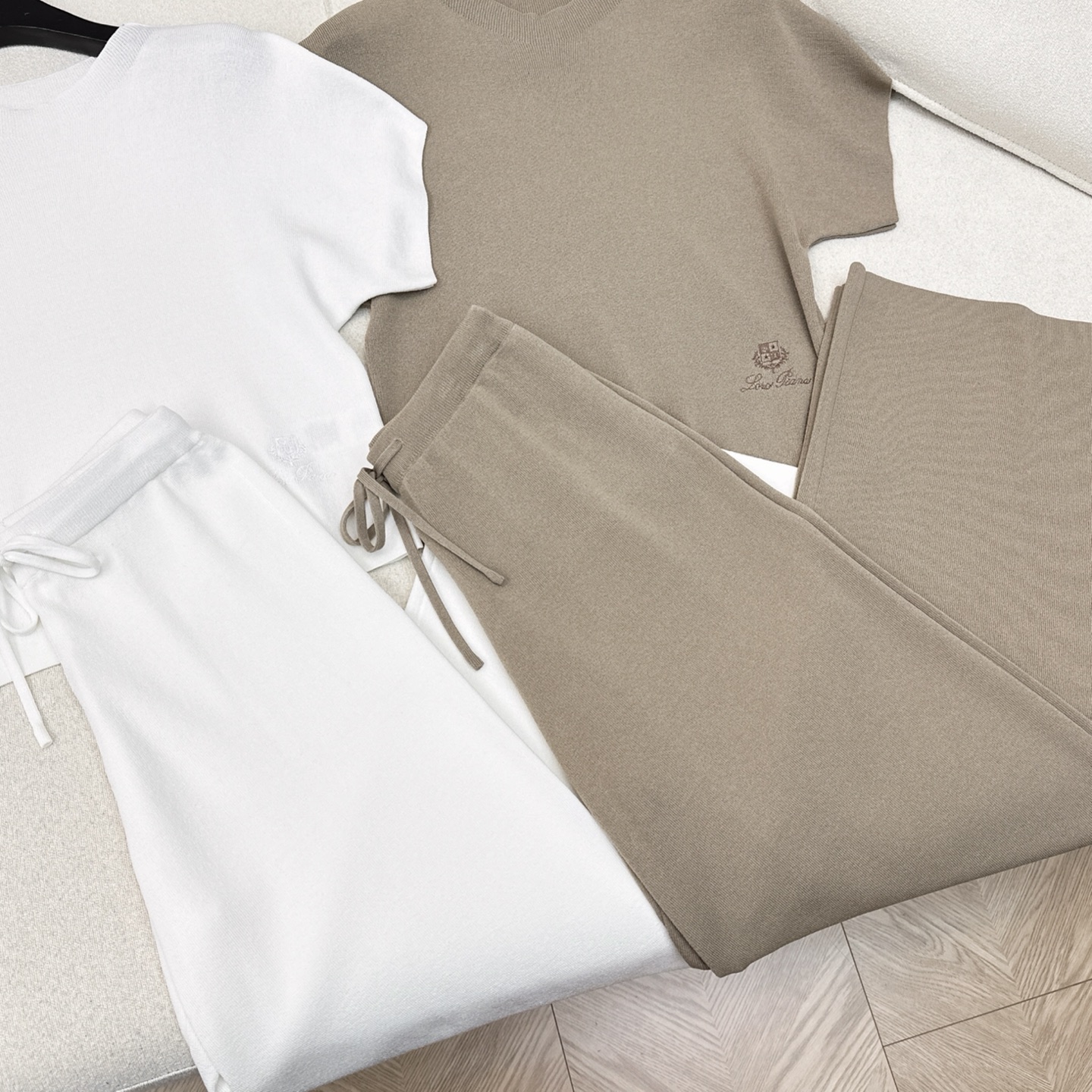 Elegant Women's Knit Set: Short Sleeve Top & Straight Leg Pants - High Waist 5 i1750478236254 8768 0 3