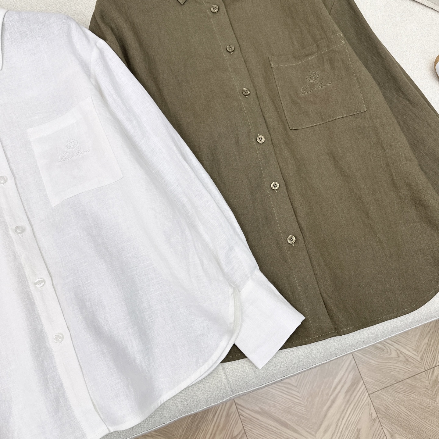 特价🉐️❗️绿色SML❗️不退不换❗️老钱风高阶通勤 实穿性超高 LP Ss————春夏最新棉麻一系列 