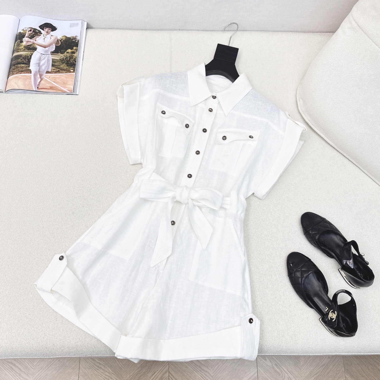 特价🉐️❗️现货齐码❗️不退不换❗️Zim 25Ss————春夏最新款慵懒时髦卷边工装连体裤🤍亚麻面料质