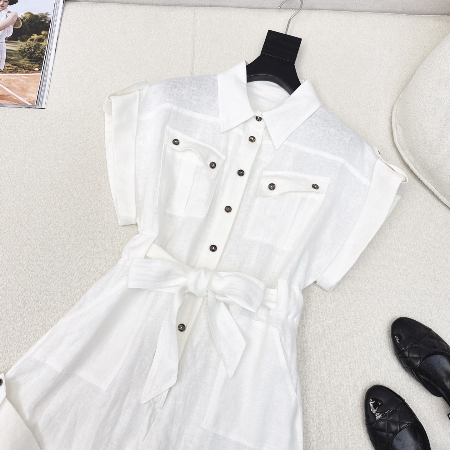 特价🉐️❗️现货齐码❗️不退不换❗️Zim 25Ss————春夏最新款慵懒时髦卷边工装连体裤🤍亚麻面料质