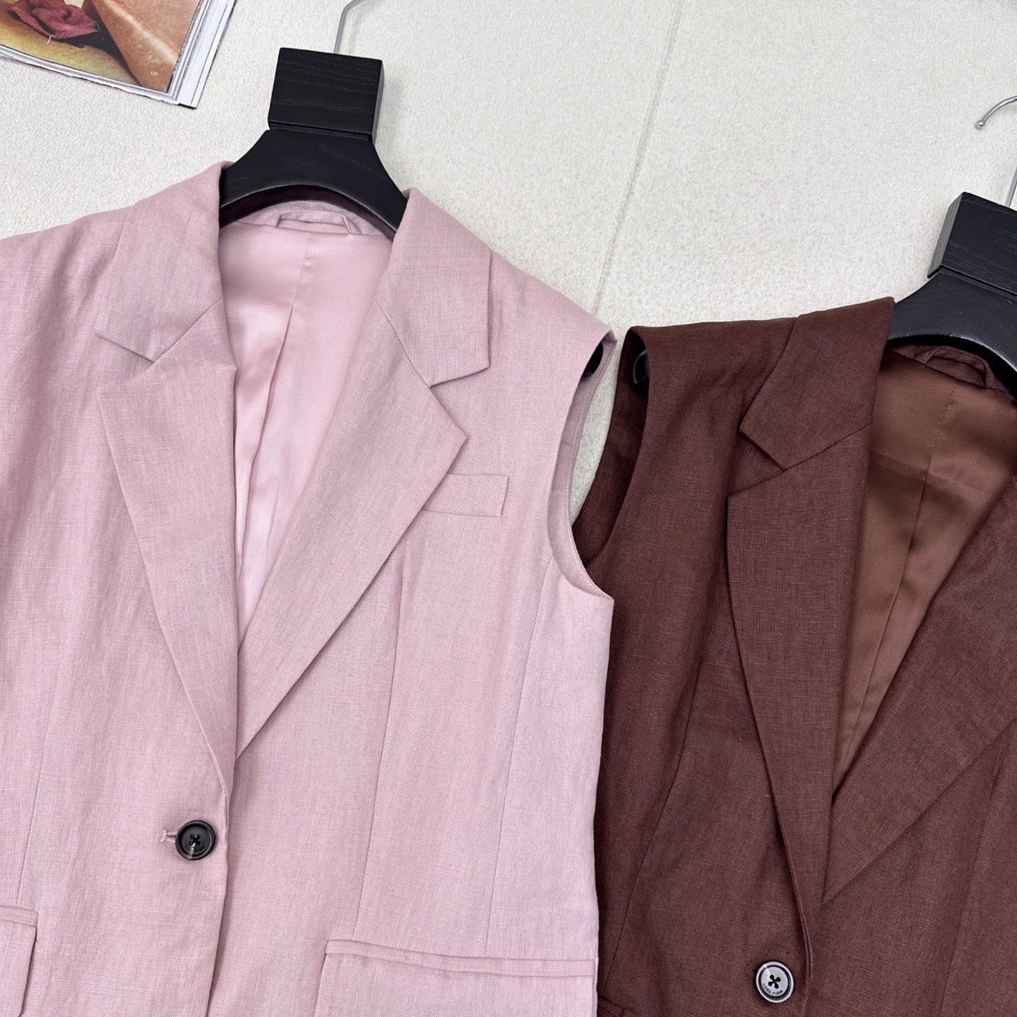 特价🉐️❗️现货齐码❗️不退不换❗️LP Ss————早秋最新款单排扣亚麻西装马甲🤎极简休闲老钱风 微收