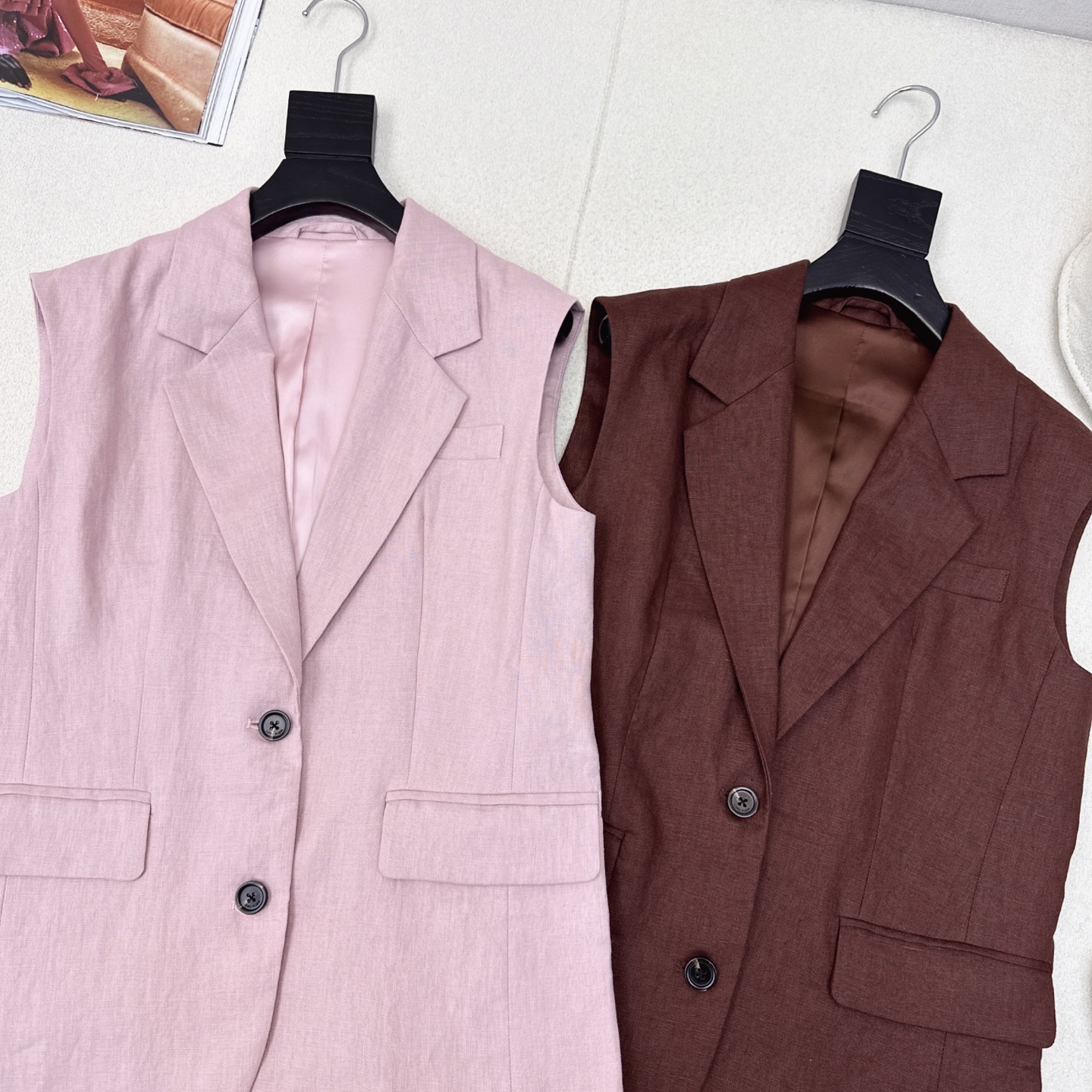 特价🉐️❗️现货齐码❗️不退不换❗️LP Ss————早秋最新款单排扣亚麻西装马甲🤎极简休闲老钱风 微收