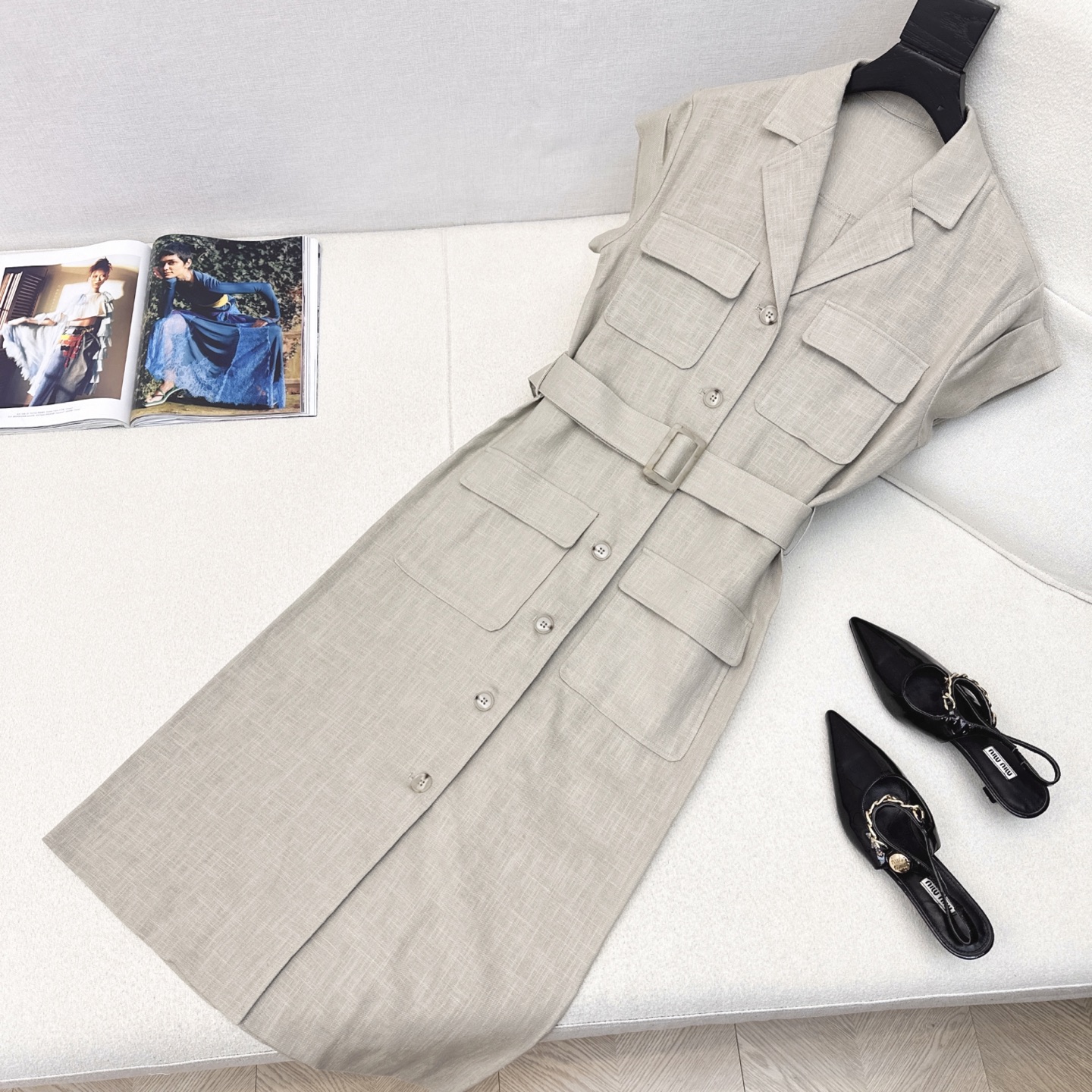 特价🉐️❗️现货齐码❗️不退不换❗️通勤日常皆可 Bc 25Ss————早秋最新款时髦高奢极简风长款连衣