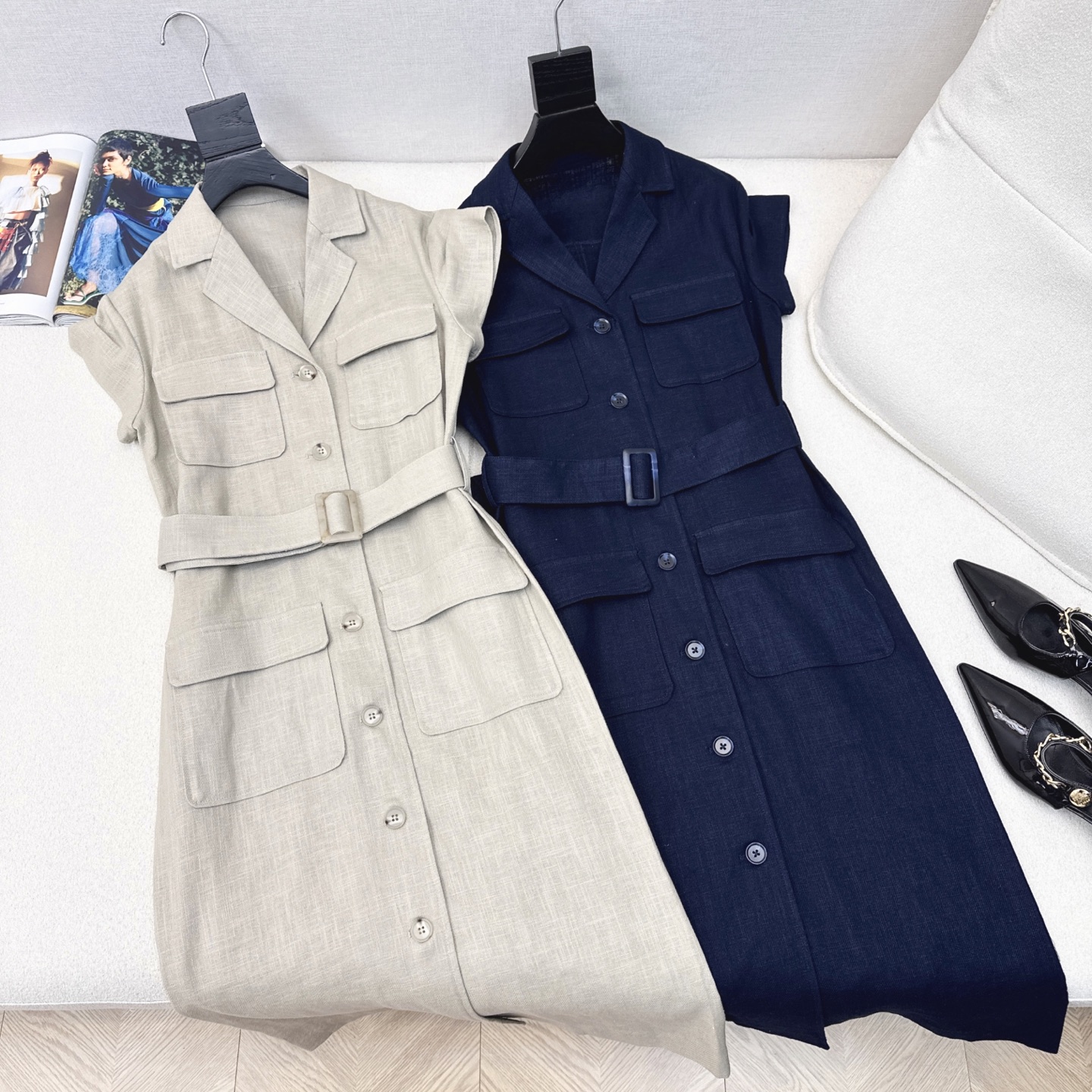 特价🉐️❗️现货齐码❗️不退不换❗️通勤日常皆可 Bc 25Ss————早秋最新款时髦高奢极简风长款连衣