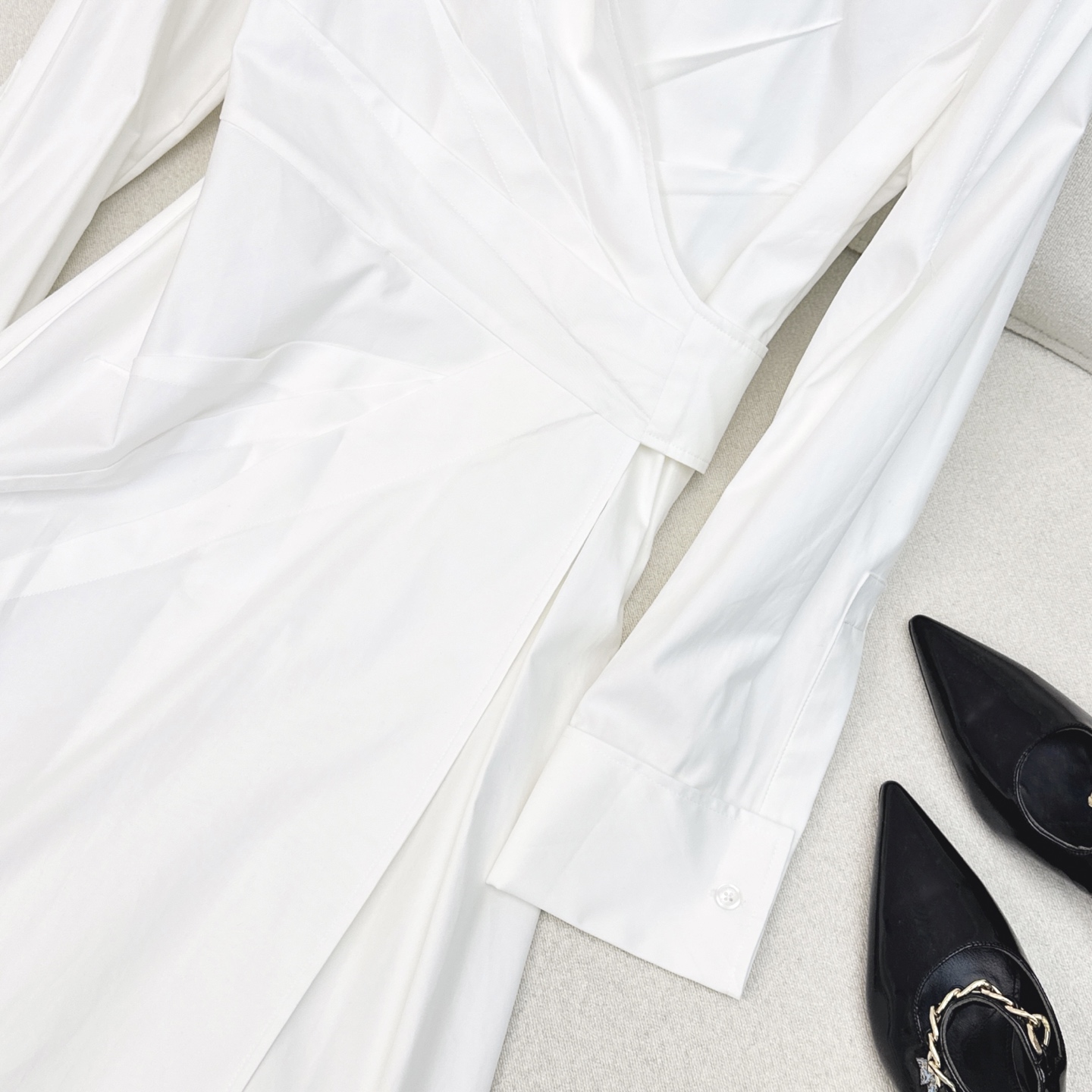 特价🉐️❗️现货齐码❗️不退不换❗️时髦实穿 Max 25Ss————早秋最新款高级极简风褶皱长款连衣裙