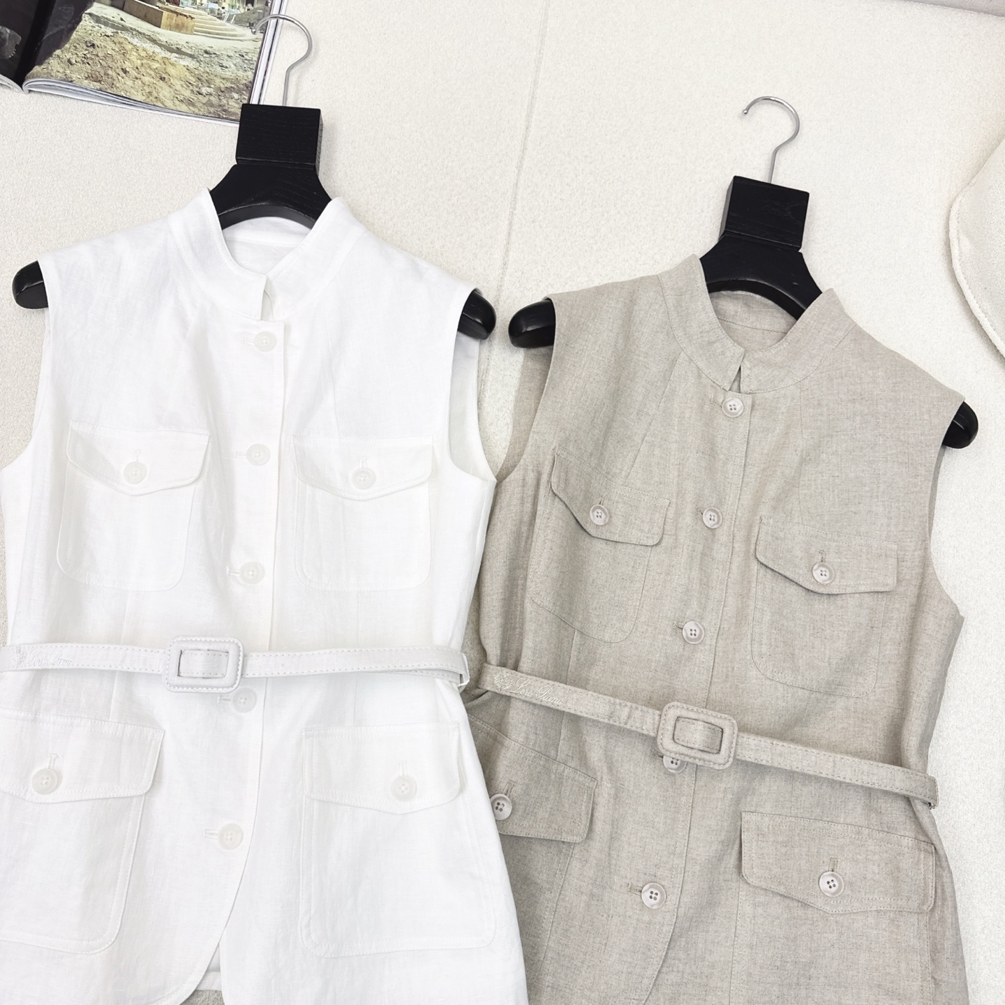 “Elegant Scavenging Dress: Imported Linen, Embroidery Details, High Quality” - 图片 2