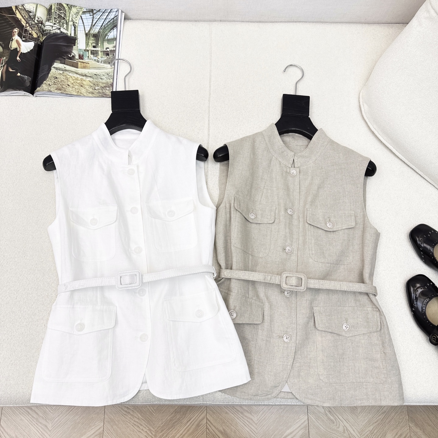 “Elegant Scavenging Dress: Imported Linen, Embroidery Details, High Quality” - 图片 1