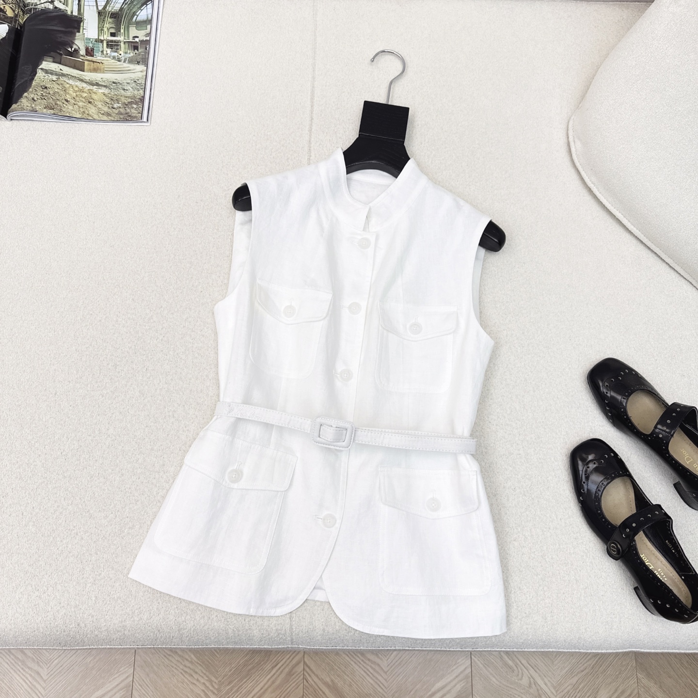“Elegant Scavenging Dress: Imported Linen, Embroidery Details, High Quality” - 图片 7