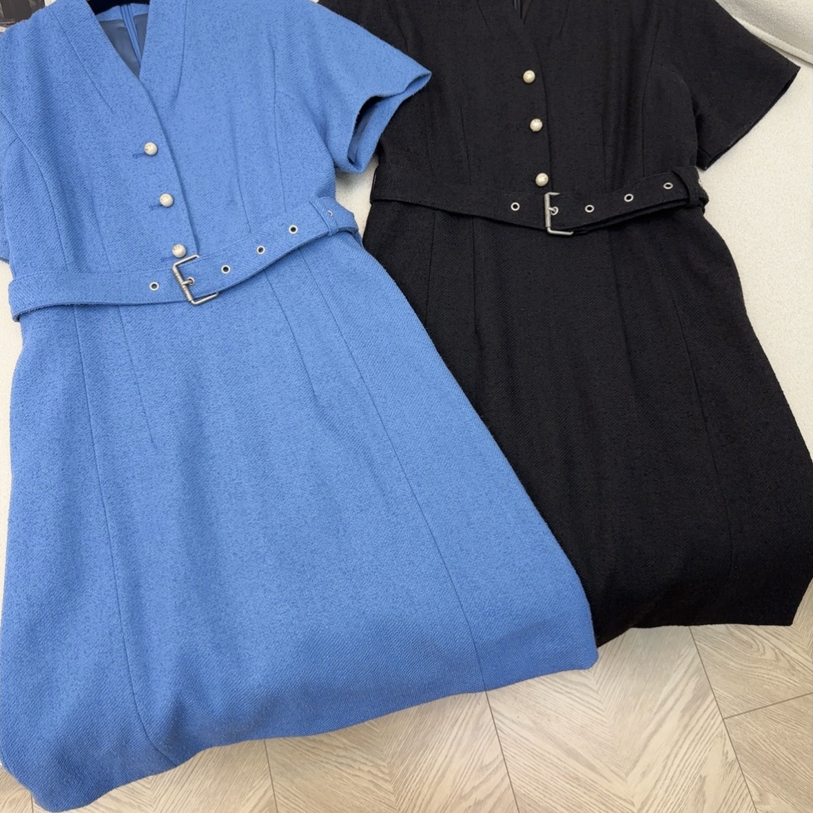 Elegant Pearl Button Little Black Dress, Classic Fit, Autumn Collection 5 i1752380135342 3284 0 3