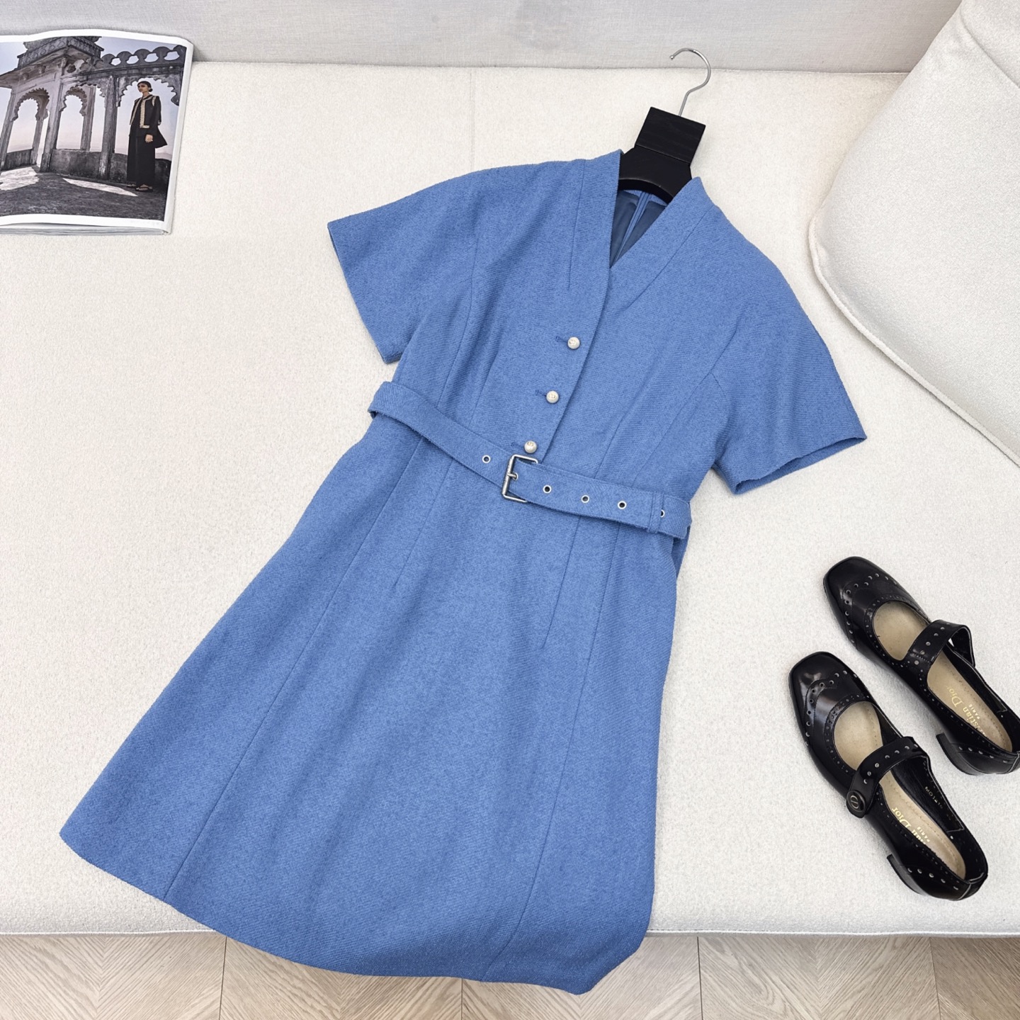 Elegant Pearl Button Little Black Dress, Classic Fit, Autumn Collection 8 i1752380135796 4641 0 6