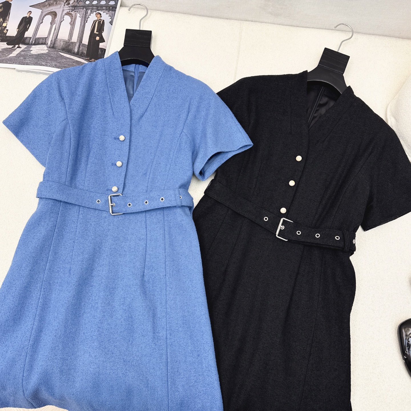Elegant Pearl Button Little Black Dress, Classic Fit, Autumn Collection 3 i1752380135846 6964 0 1