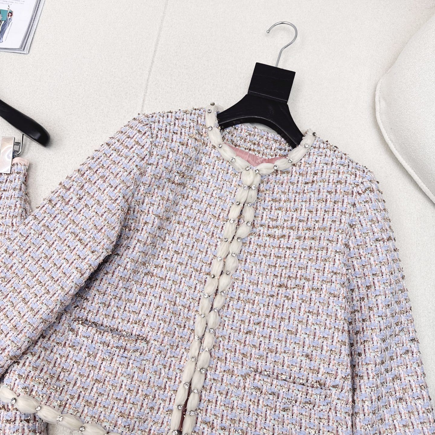 Elegant Tweed Set: VLTN Inspired Women's Two-Piece Outfit 4 i1752380258056 9690 0 2