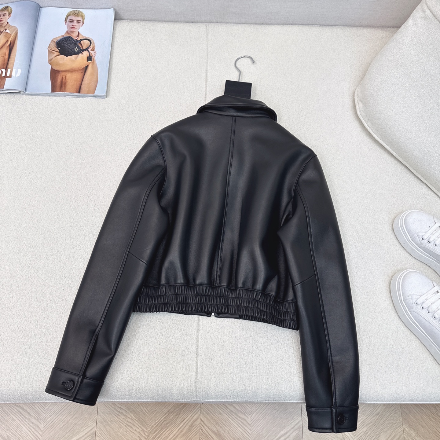 Miu Miu Style Lambskin Leather Jacket - Cropped Biker Coat 9 i1752465164045 9591 0 7