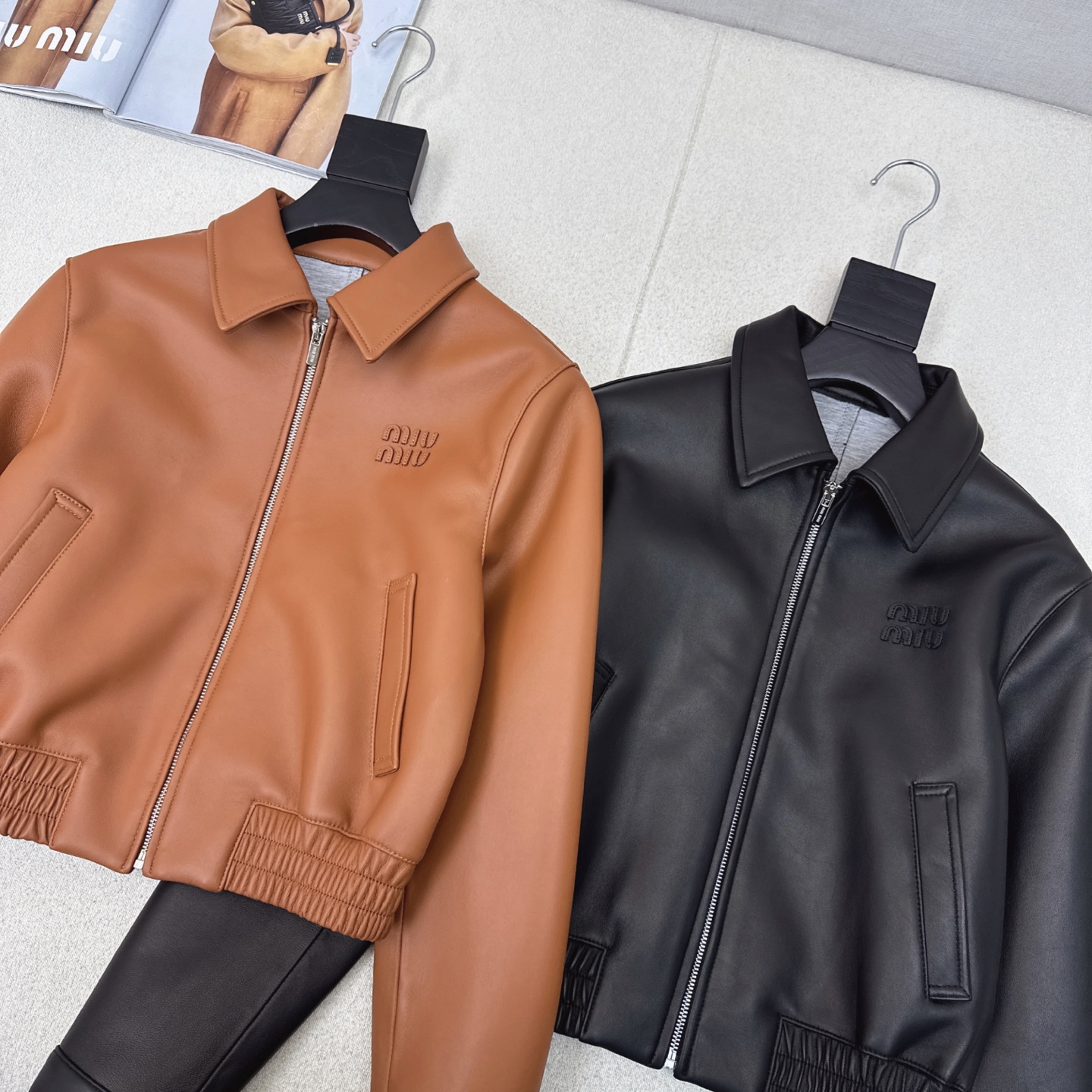Miu Miu Style Lambskin Leather Jacket - Cropped Biker Coat 3 i1752465164164 1903 0 1