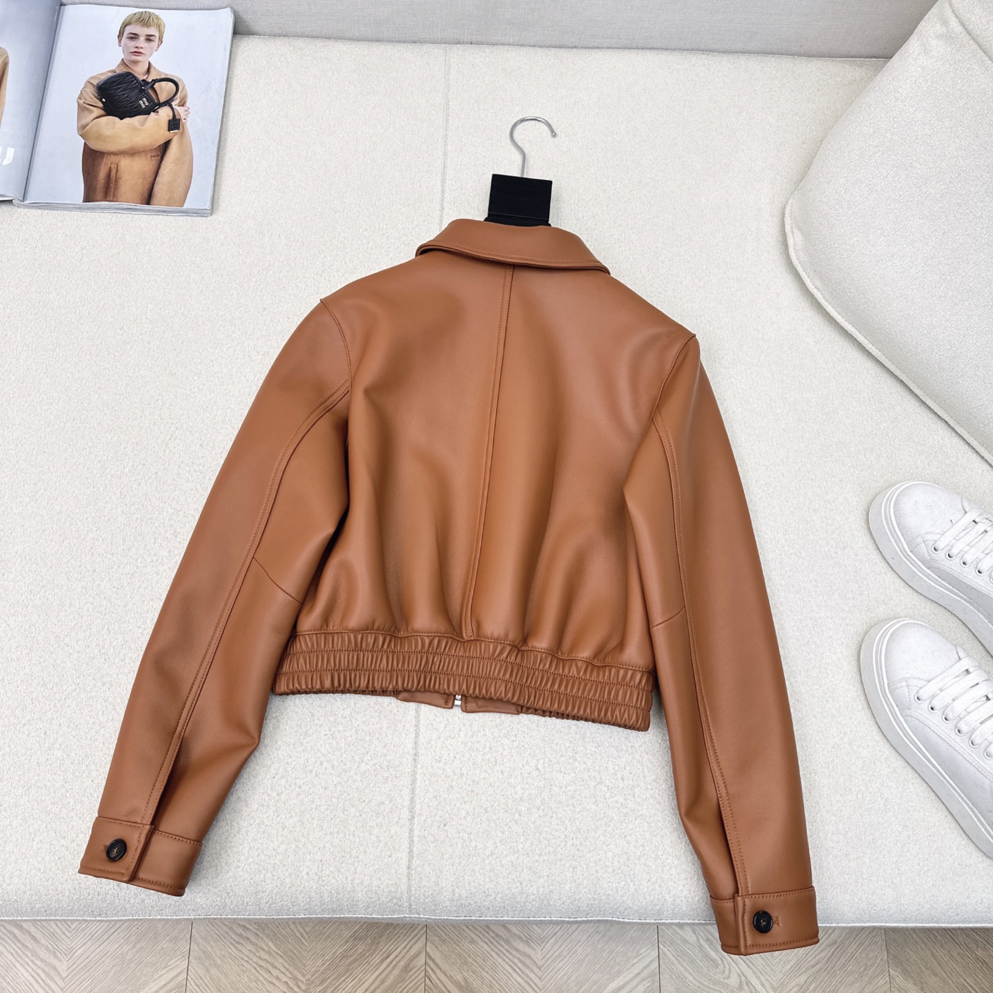 Miu Miu Style Lambskin Leather Jacket - Cropped Biker Coat 7 i1752465164203 9775 0 5