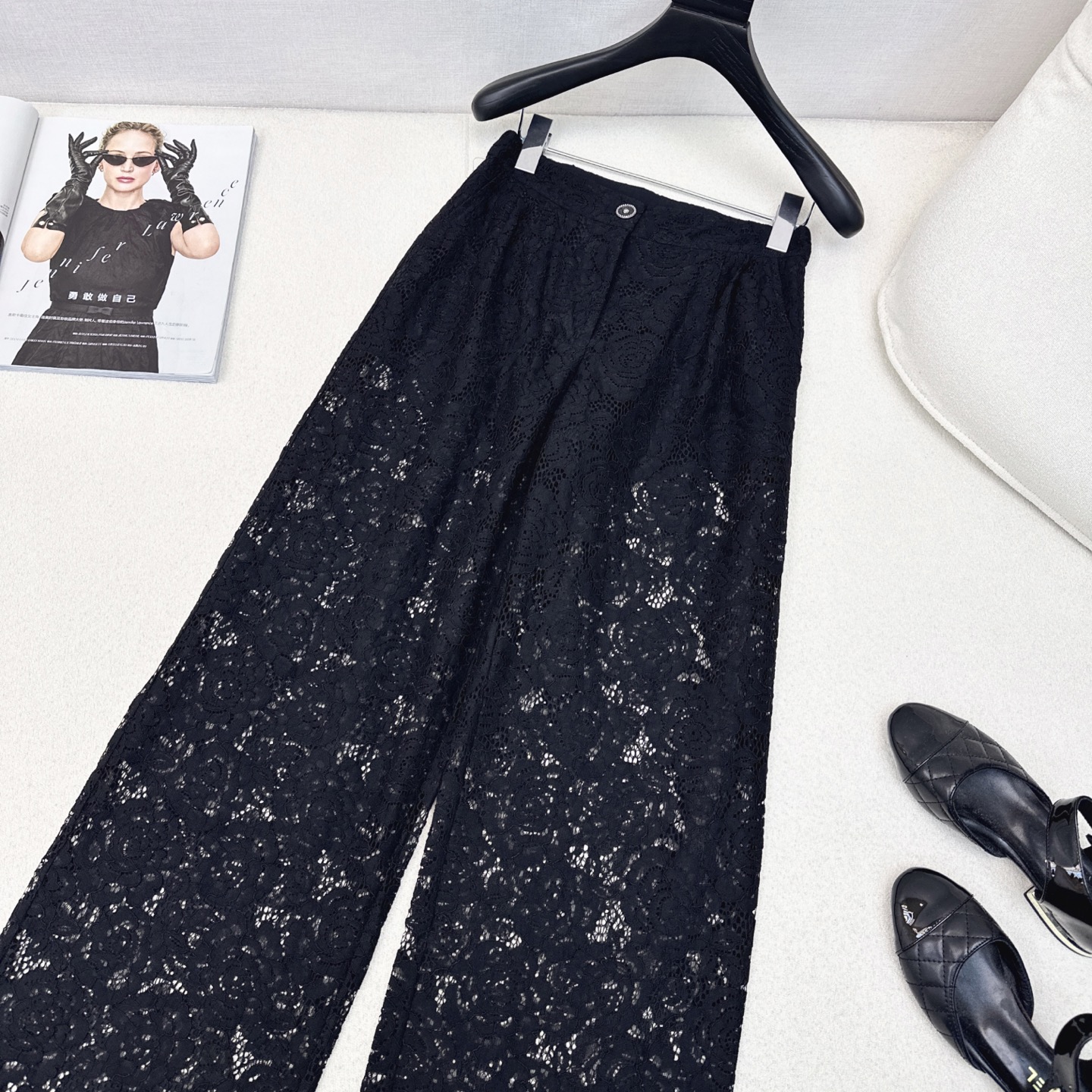 Elegant Black Lace Pants - Chic French Style, Autumn Collection 3 i1752465857506 9880 0 1