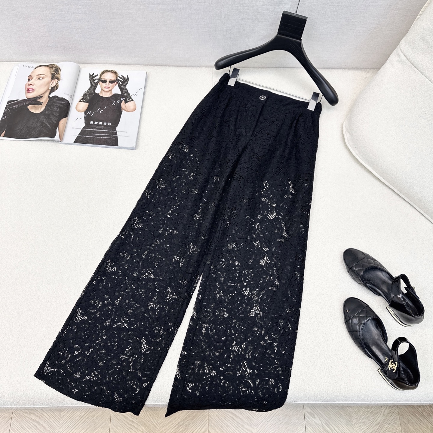 Elegant Black Lace Pants - Chic French Style, Autumn Collection 2 i1752465857519 6668 0 0