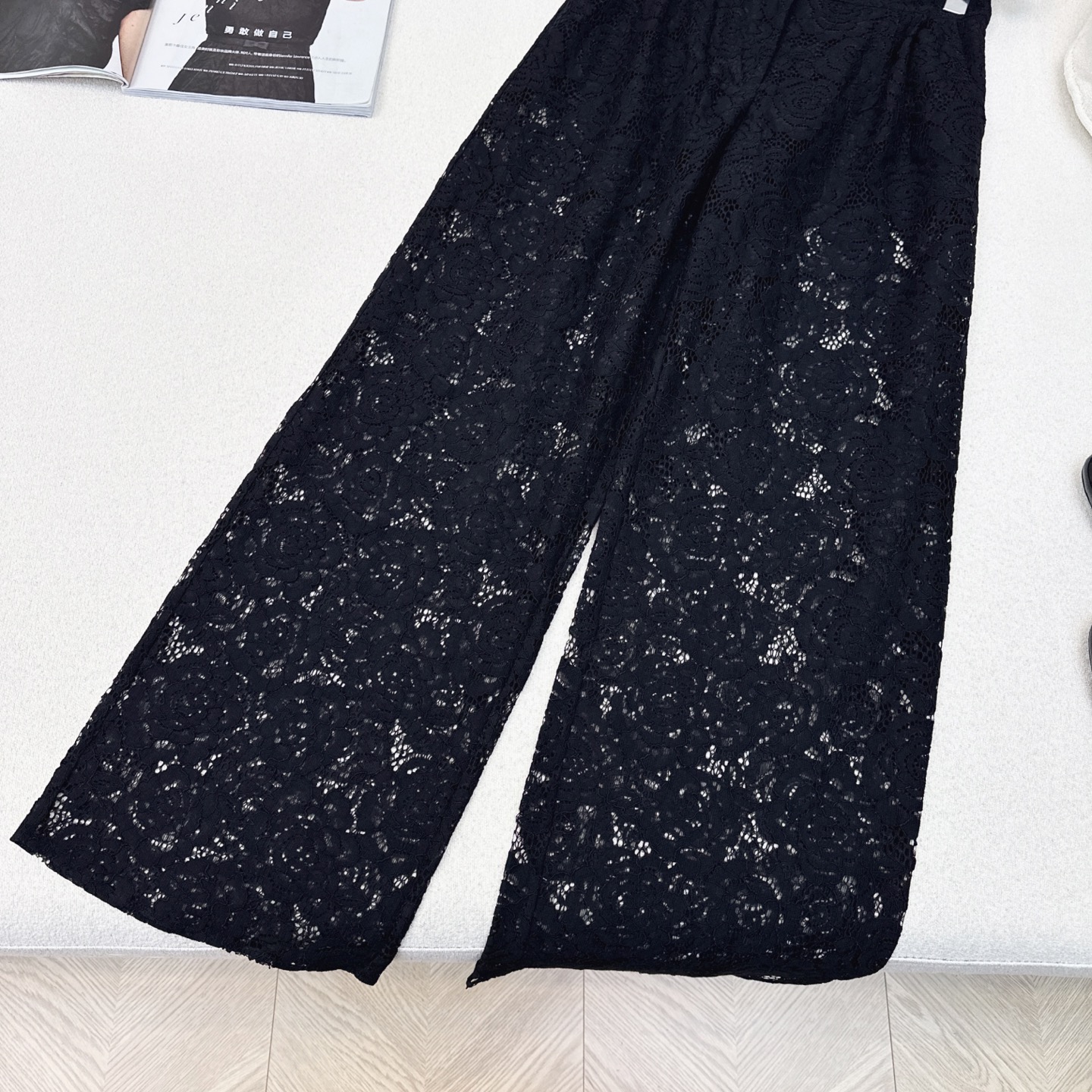 Elegant Black Lace Pants - Chic French Style, Autumn Collection 7 i1752465859156 5817 0 5