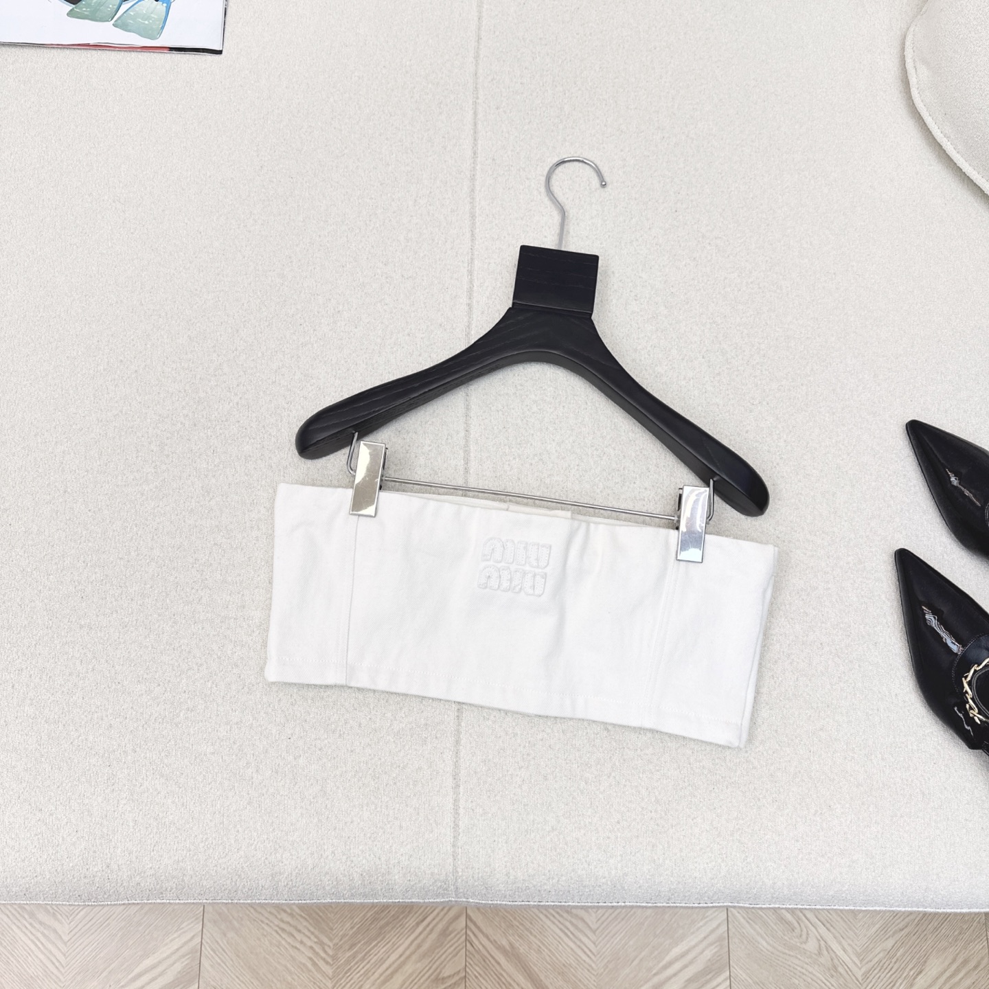 Miu Miu Inspired Denim Bandeau Top - Chic and Trendy 2025 Early Autumn Style 6 i1752643746457 6785 0 4