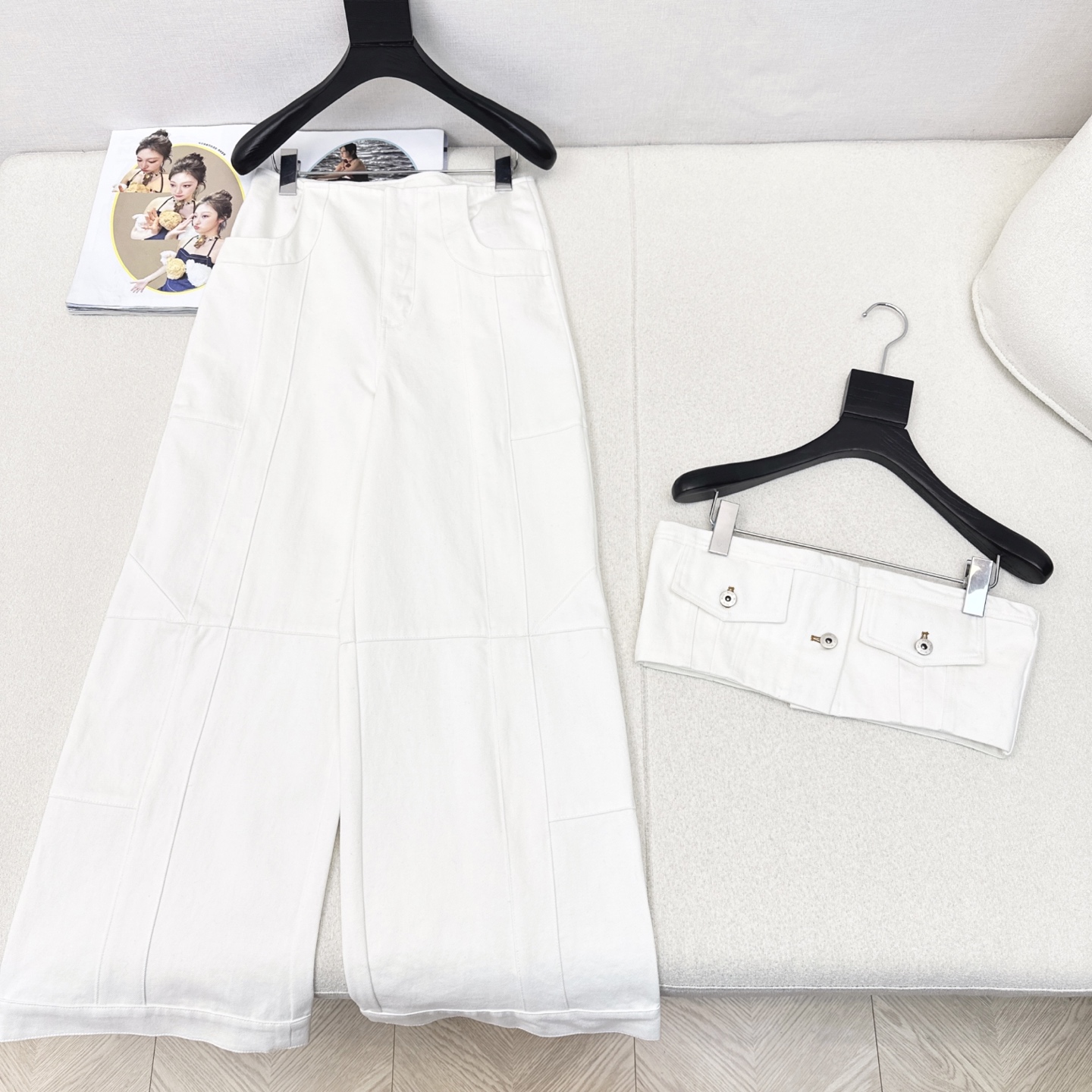 Miu Miu Inspired Denim Bandeau Top - Chic and Trendy 2025 Early Autumn Style 9 i1752643746487 1623 0 7