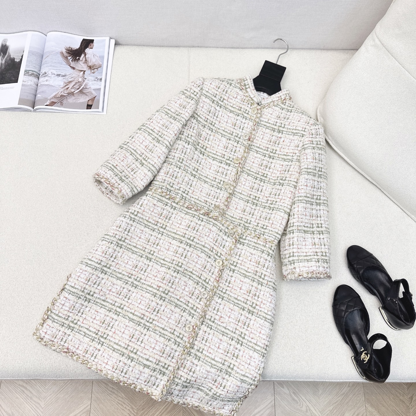 特价🉐️❗️SM❗️不退不换❗️C家 25Ss————秋冬最新款编织马立领连衣裙💛本季最佳必入绝绝子 定