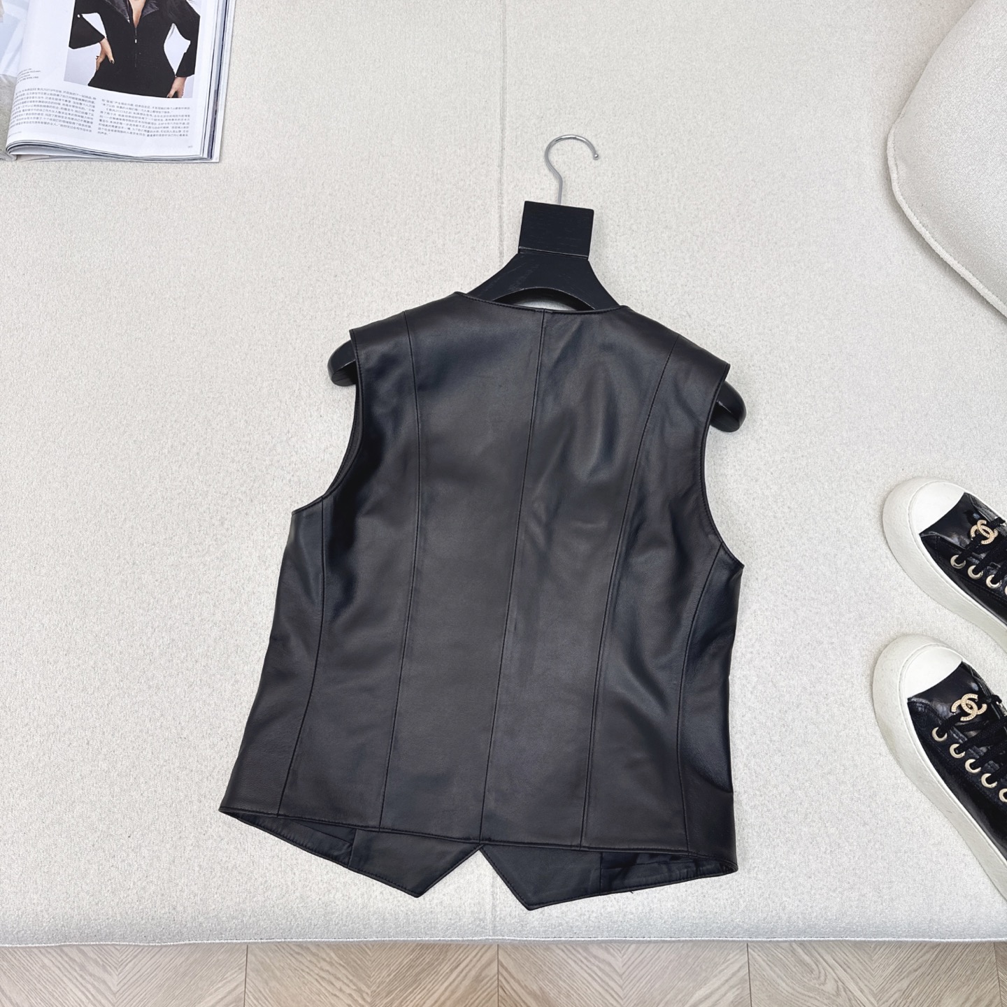 Elegant Lambskin Vest & Stand Collar Jacket Set - Coco Girl Style 8 i1753243709269 247 0 6