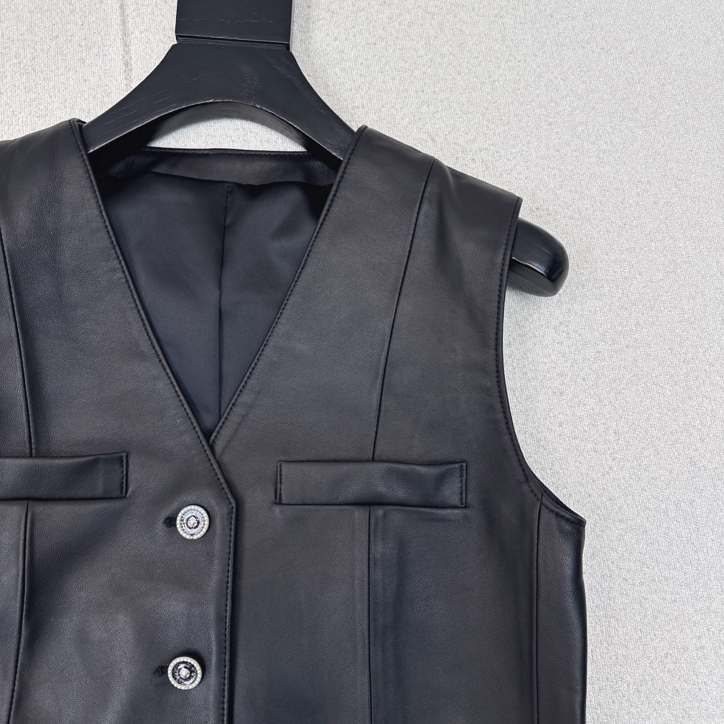 Elegant Lambskin Vest & Stand Collar Jacket Set - Coco Girl Style 5 i1753243709294 2200 0 3