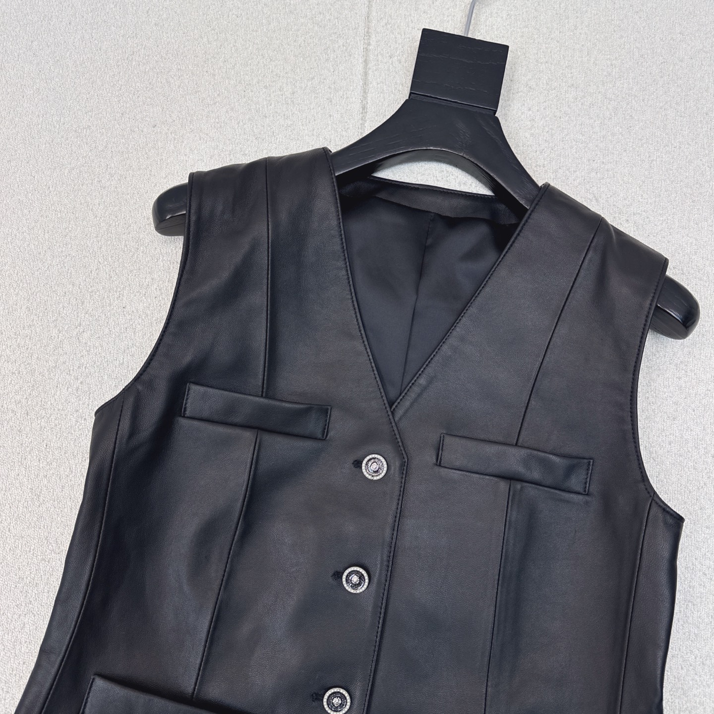 Elegant Lambskin Vest & Stand Collar Jacket Set - Coco Girl Style 4 i1753243710713 5688 0 2