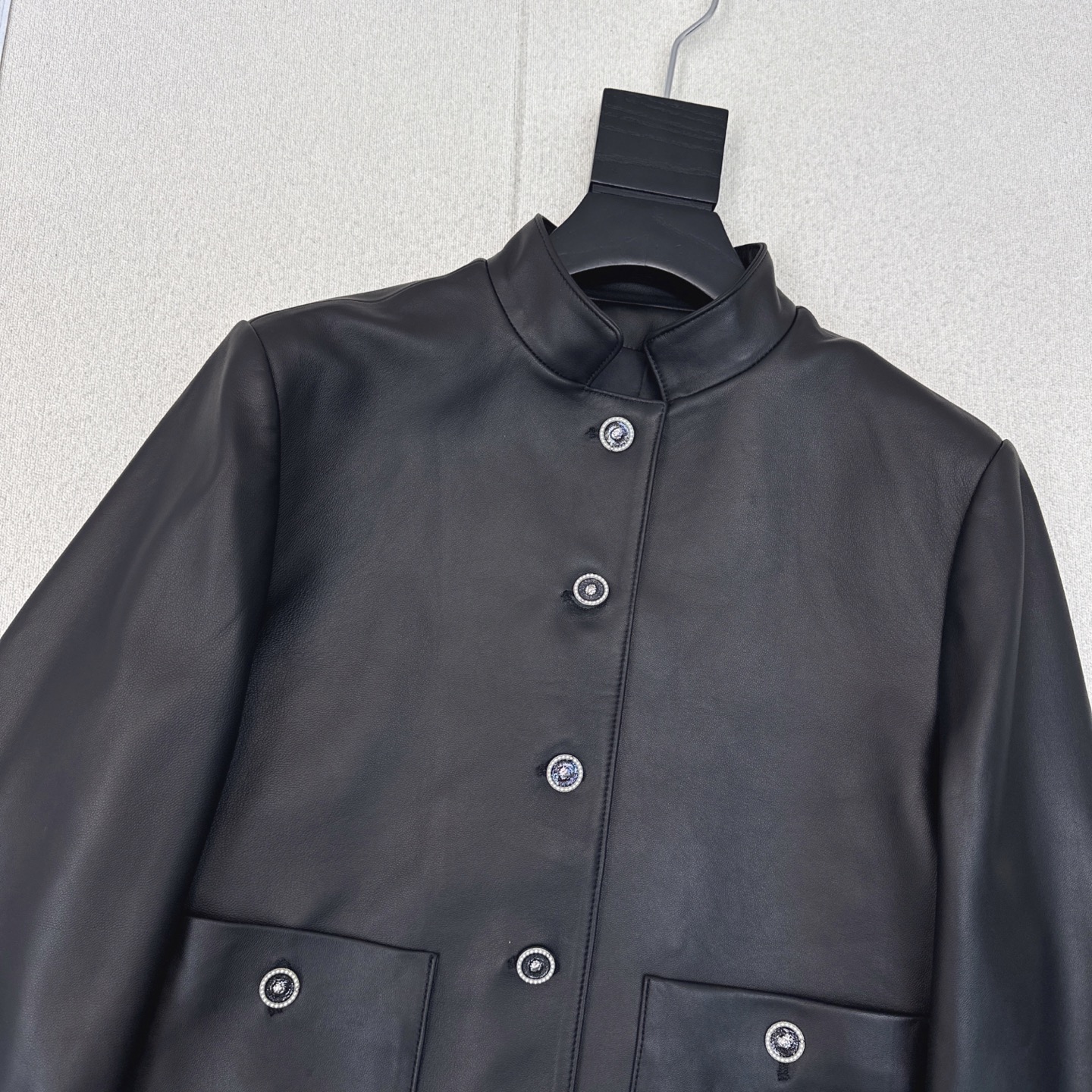 Elegant Lambskin Vest & Stand Collar Jacket Set - Chic & Versatile Style 4 i1753243793781 2319 0 2