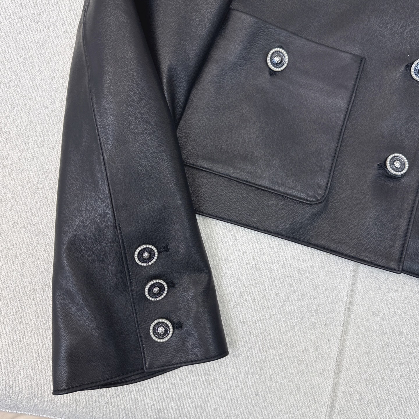 Elegant Lambskin Vest & Stand Collar Jacket Set - Chic & Versatile Style 7 i1753243793843 4728 0 5
