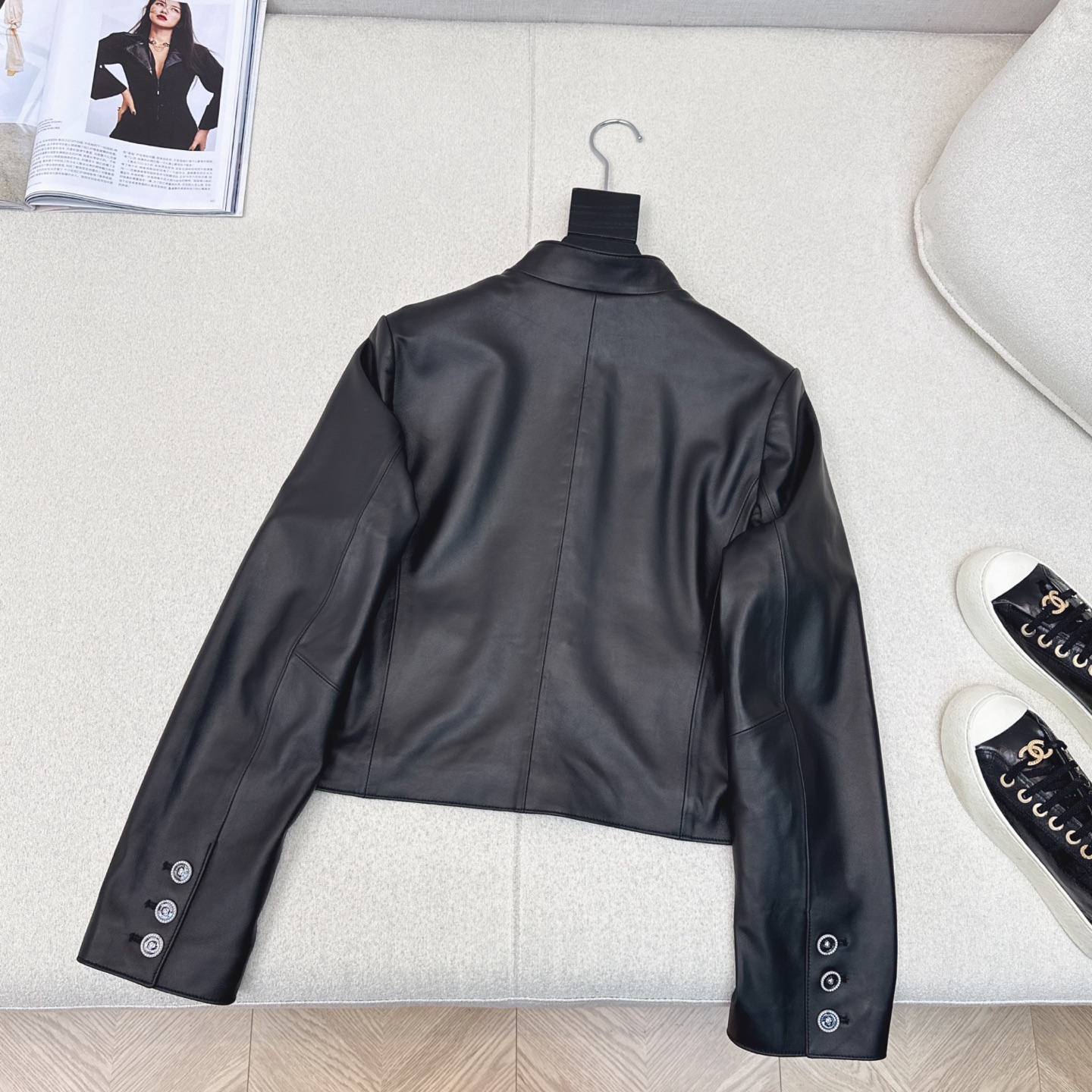 Elegant Lambskin Vest & Stand Collar Jacket Set - Chic & Versatile Style 9 i1753243794775 2565 0 7