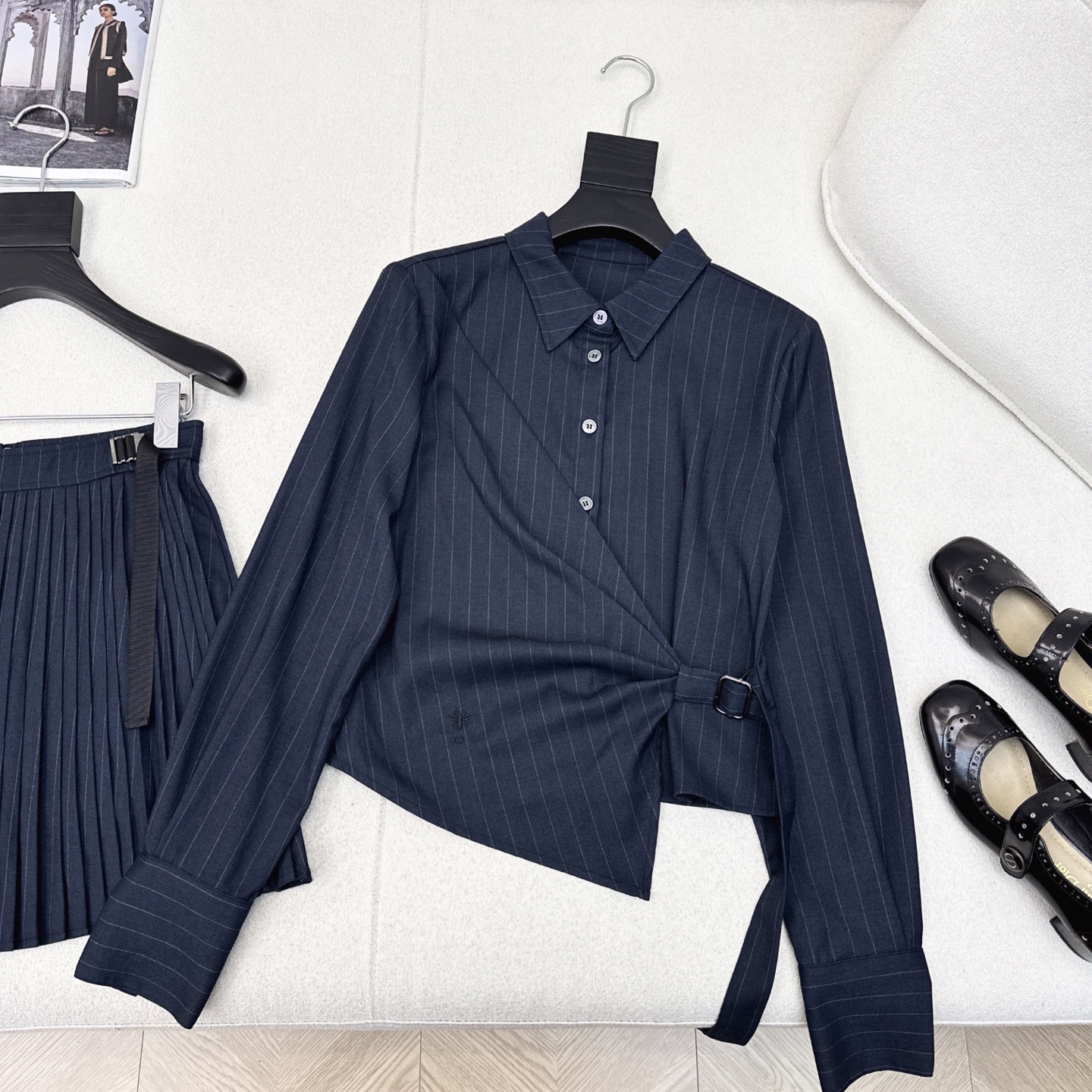 Elegant Striped Shirt and Pleated Skirt Set - Chic Autumn Outfit 3 i1753333037980 3240 0 1