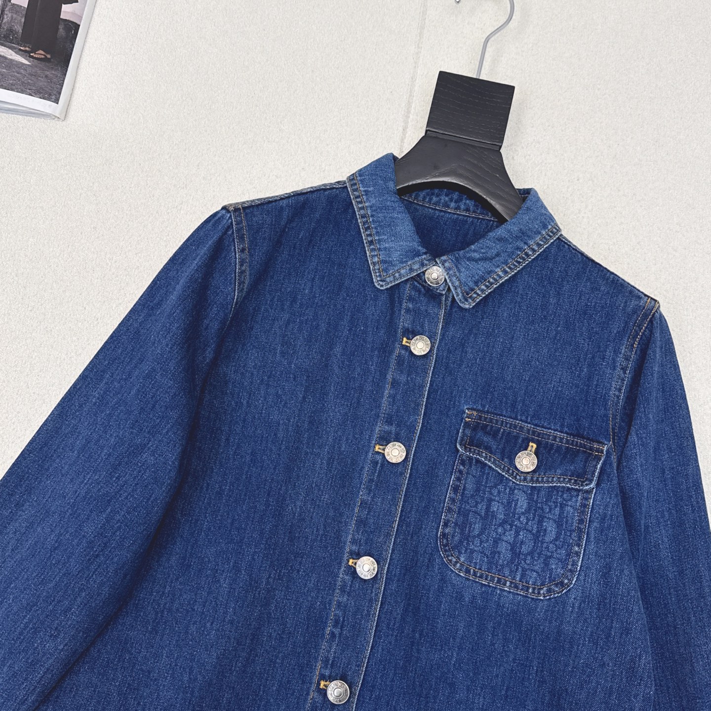 CD 25Ss———早秋最新款高级翻领牛仔衬衫 🩵yb定制logo印花牛仔面料 工艺高级又时髦 衣橱必备