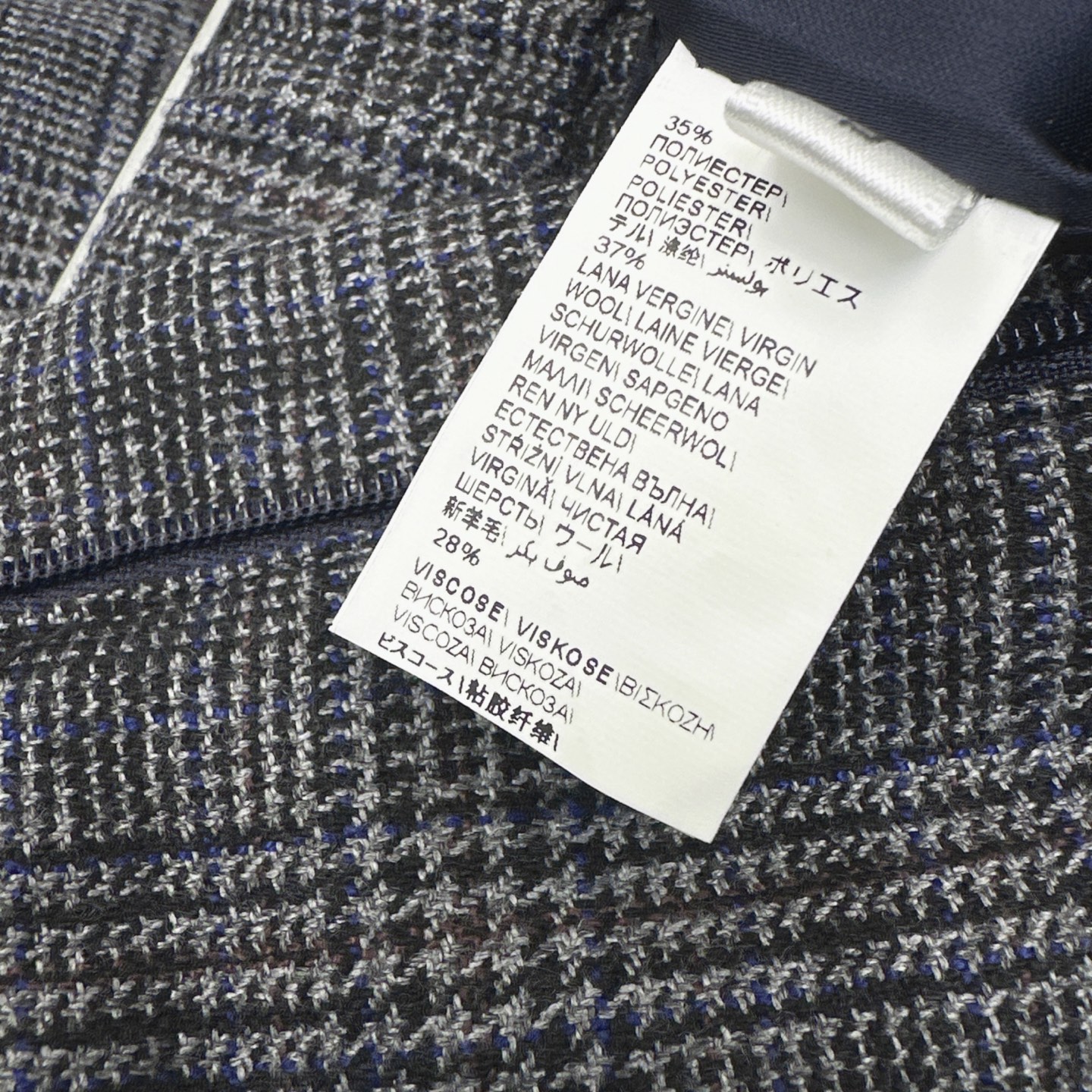 爆单系列款 Bc 25Ss————早秋最新款灰蓝色格纹直筒西裤🩶经典松紧腰收褶设计 直筒卷边裤版型 上身