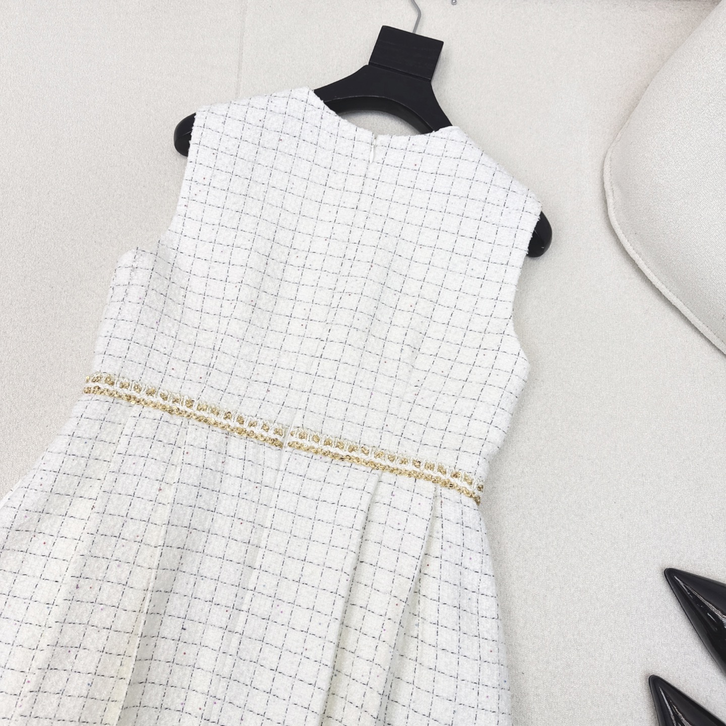 Chanell Sleeveless Tweed Dress Set with Cropped Top & Pleated Skirt 10 i1754199968206 5693 0 8