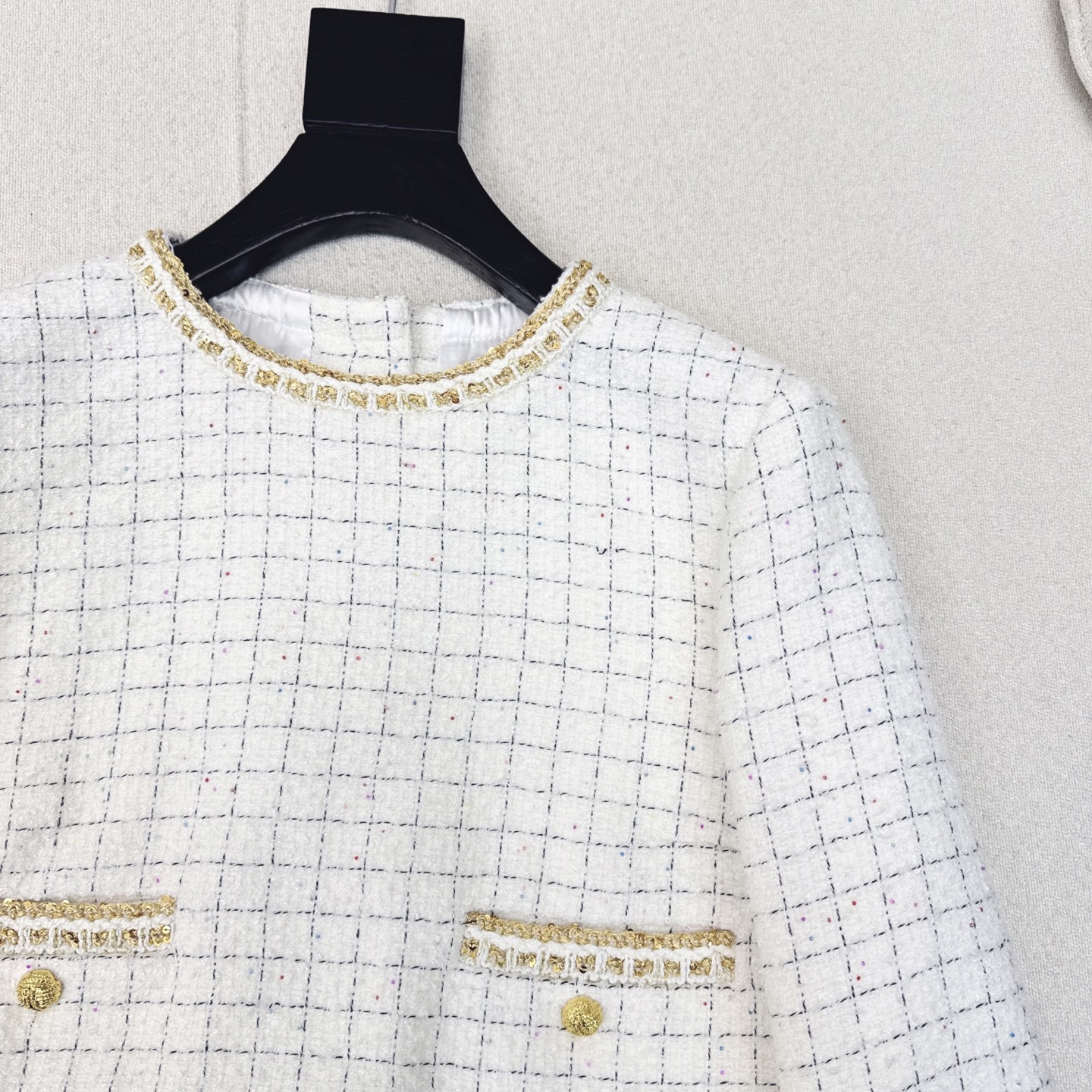 Chanell White Cropped Tweed Jacket Women's Elegant Spring Autumn Coat 4 i1754200093954 1196 0 2