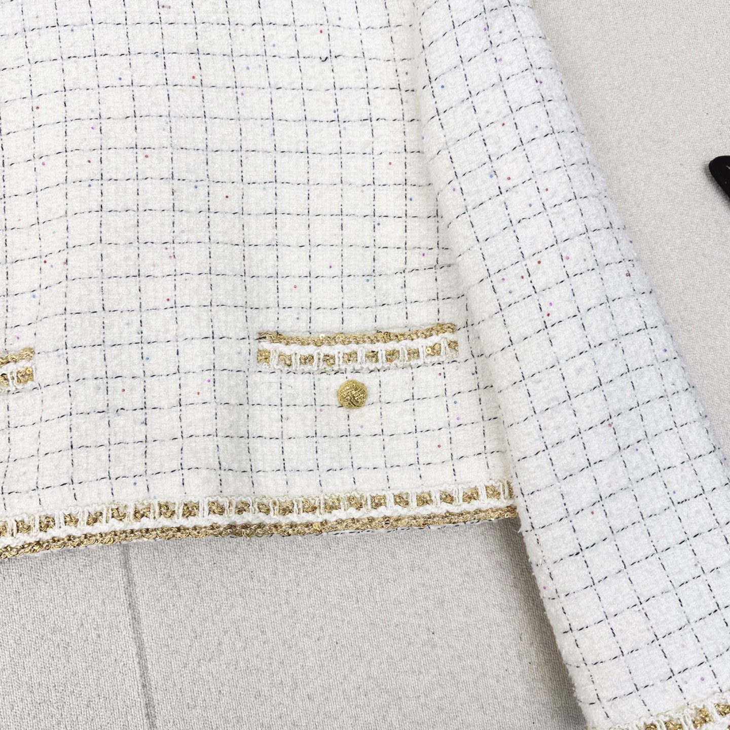 Chanell White Cropped Tweed Jacket Women's Elegant Spring Autumn Coat 7 i1754200093977 358 0 5