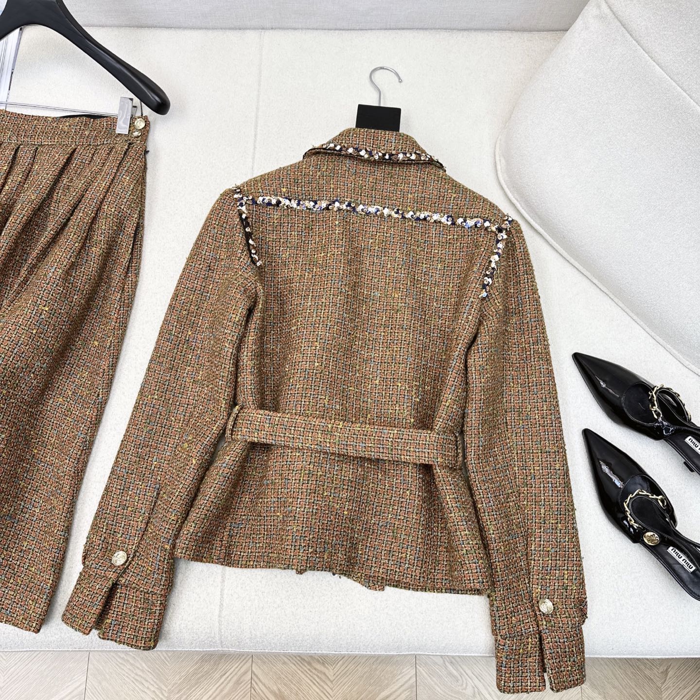 Elegant Tweed Skirt Suit Set - Chic Fall/Winter Outfit 8 i1754200533918 6815 0 6
