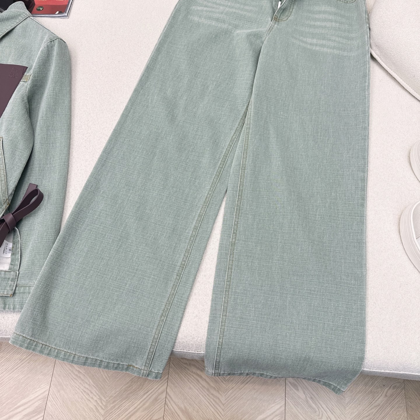 独家首发 Loe 25Ss———早秋最新款休闲时髦牛仔套装💚宽松翻领牛仔外套+直筒裤 全棉牛仔酵素洗水工