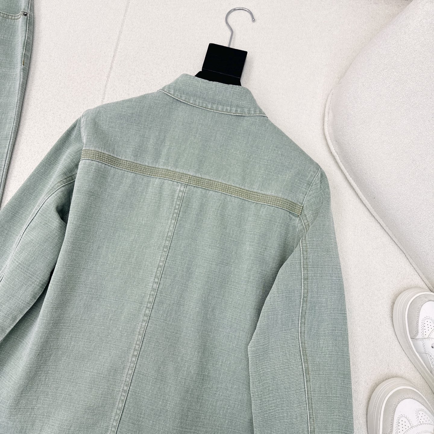 独家首发 Loe 25Ss———早秋最新款休闲时髦牛仔套装💚宽松翻领牛仔外套+直筒裤 全棉牛仔酵素洗水工