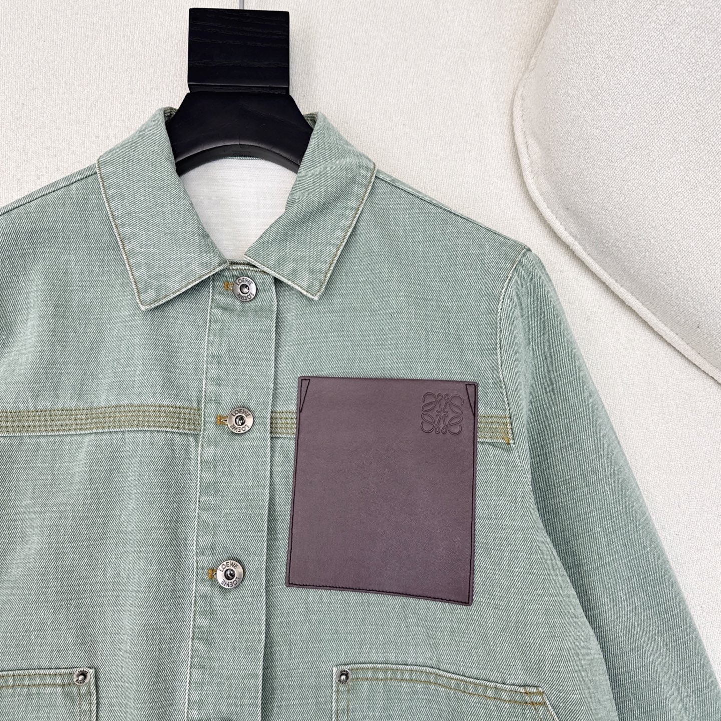 独家首发 Loe 25Ss———早秋最新款休闲时髦牛仔套装💚宽松翻领牛仔外套+直筒裤 全棉牛仔酵素洗水工