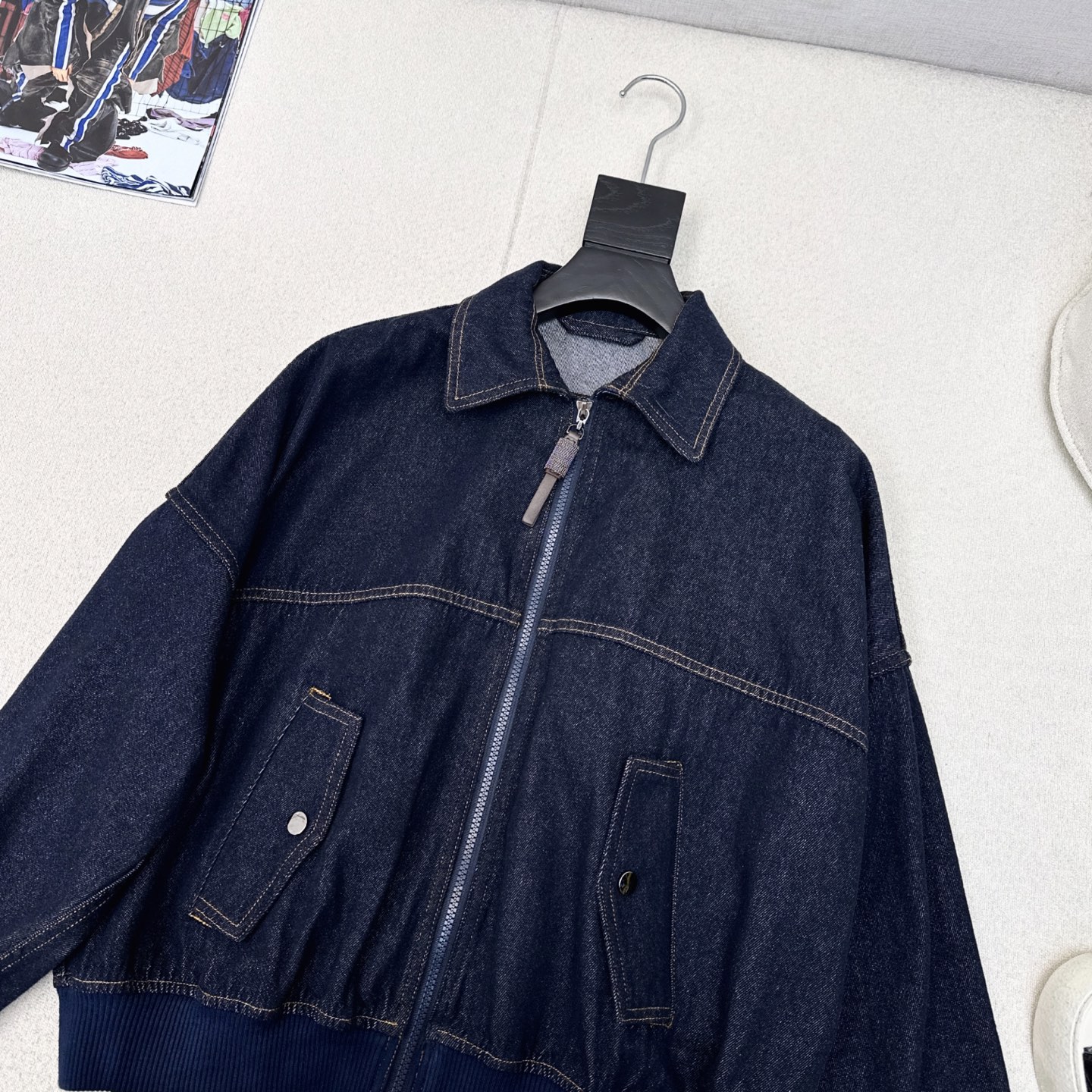 美式复古 Bc 25Ss—————早秋最新款宽松洗水牛仔外套🖤率性时髦 洗水牛仔棉 非常软糯 兼具春夏秋