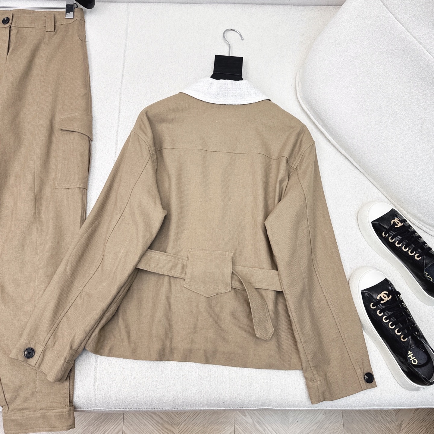 Women's Linen Blend Utility Jacket and Pants Set - Sophisticated Workwear Style 9 i1754900200949 3564 0 7