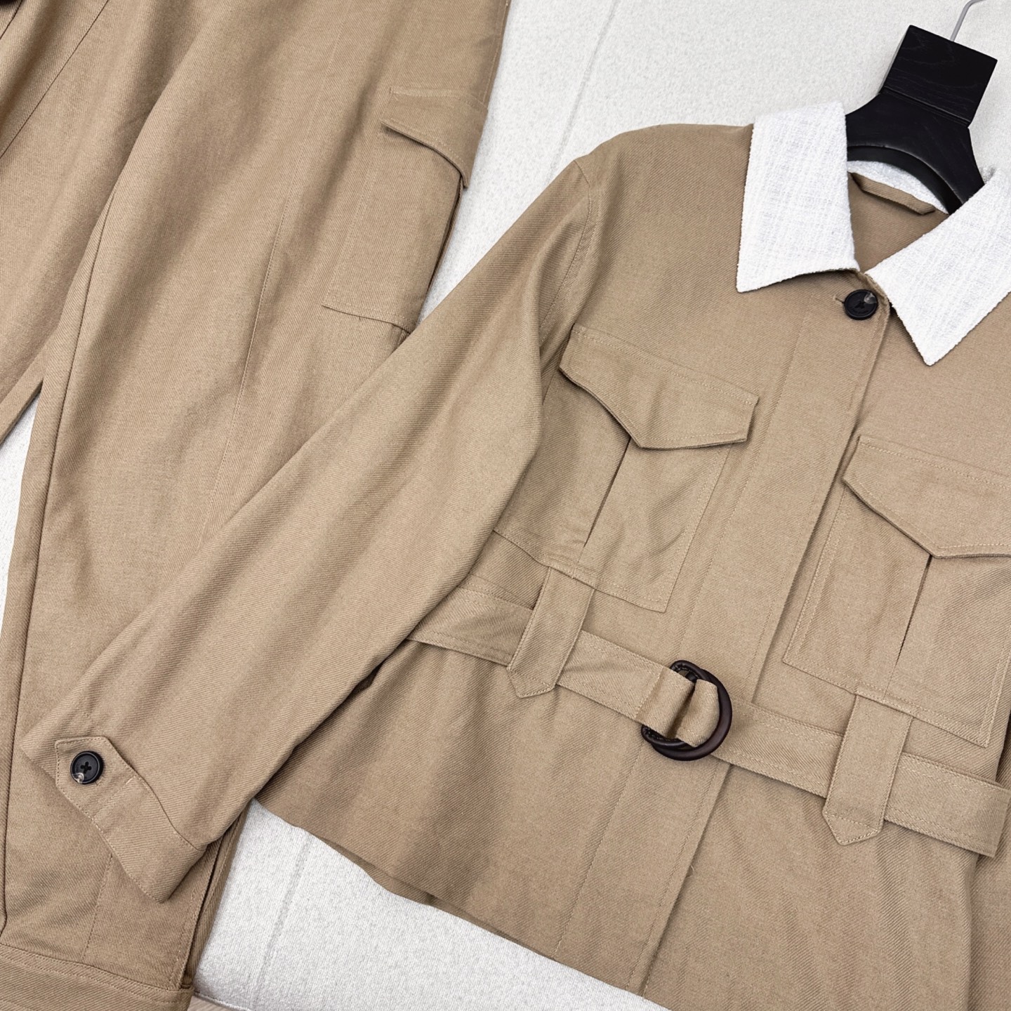 Women's Linen Blend Utility Jacket and Pants Set - Sophisticated Workwear Style 7 i1754900210455 1817 0 5