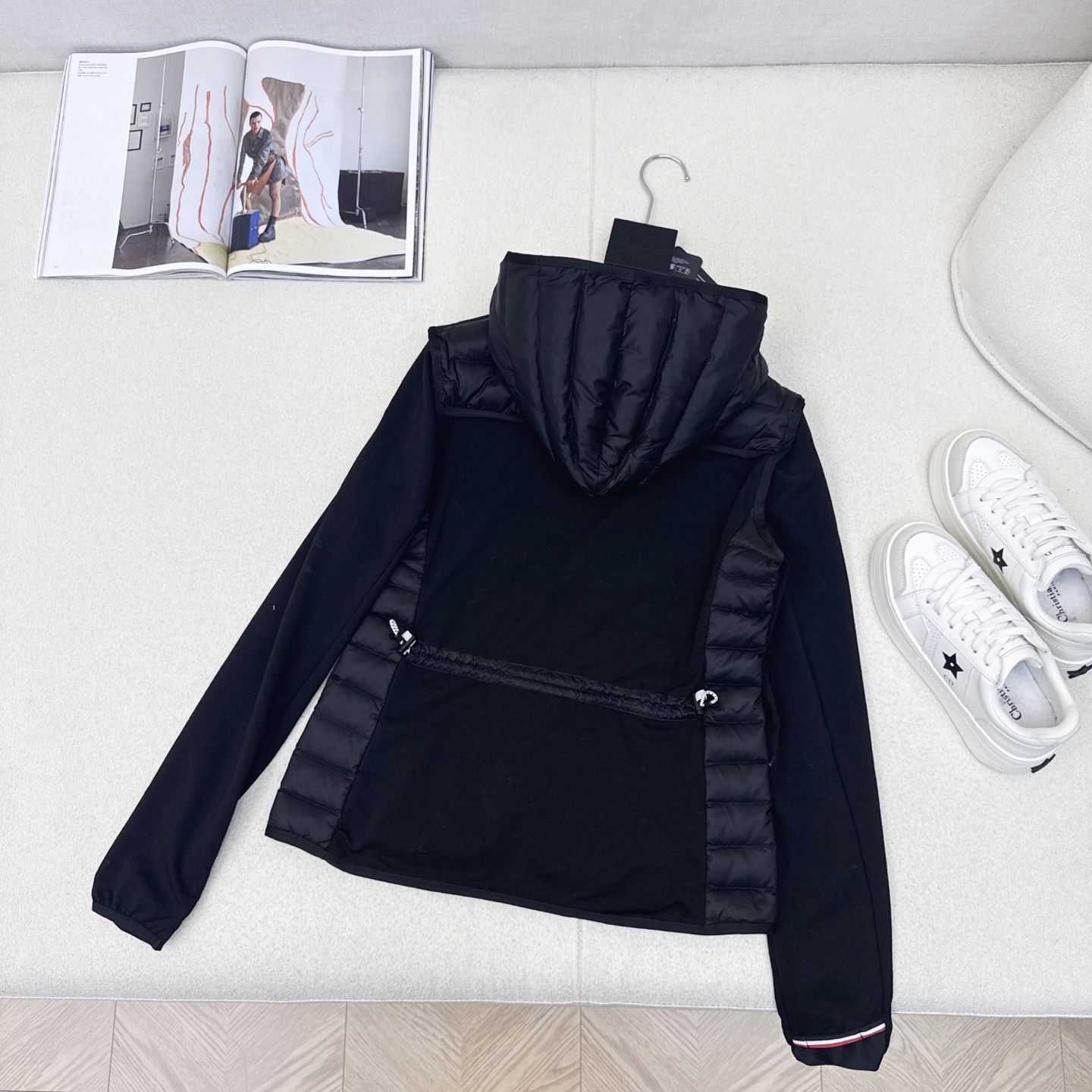 原单品质 MC 25Ss——秋冬最新款经典连帽拉链羊毛针织拼接羽绒外套🖤冬天的内搭神器早秋必备单品  修