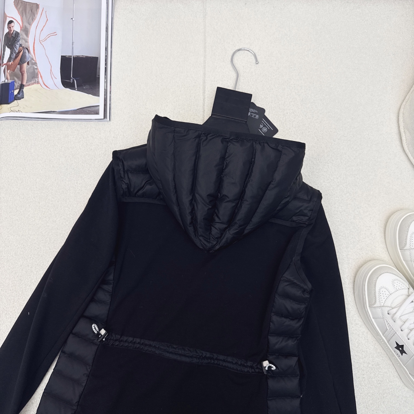 原单品质 MC 25Ss——秋冬最新款经典连帽拉链羊毛针织拼接羽绒外套🖤冬天的内搭神器早秋必备单品  修
