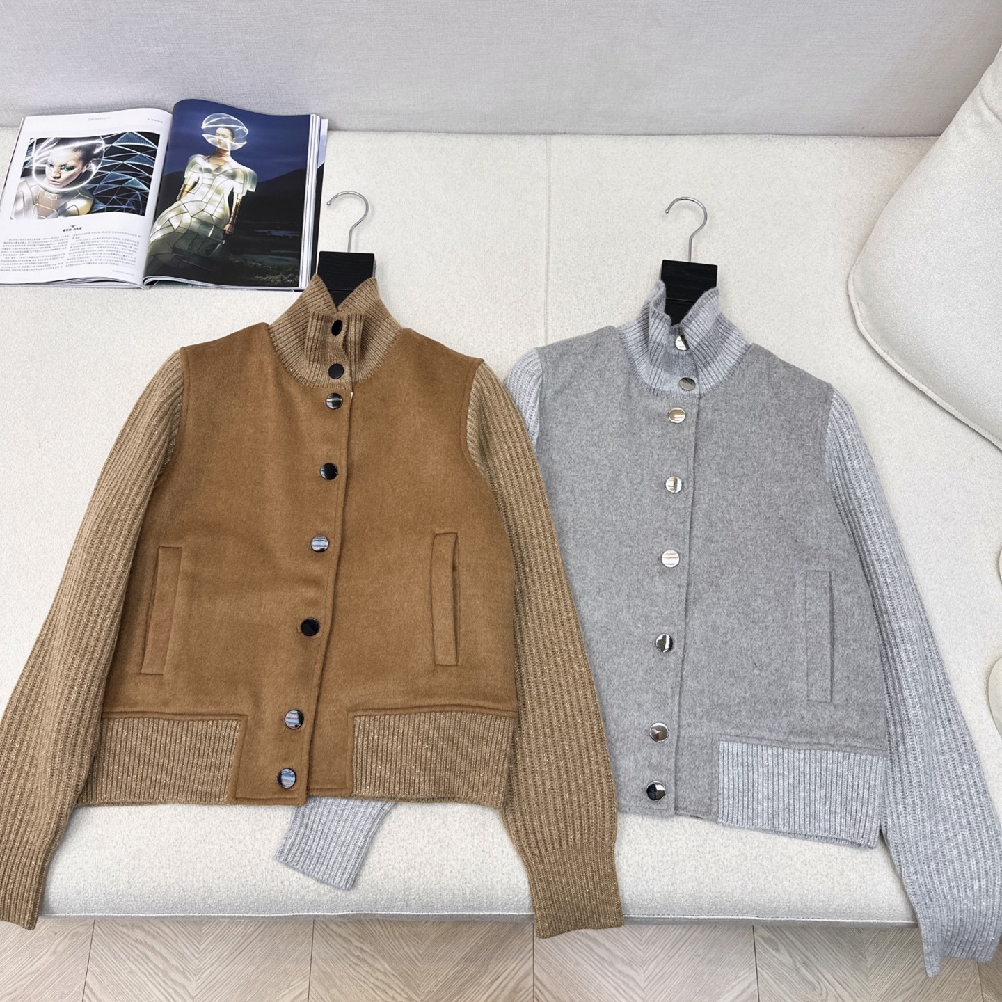 “High-Intensity LP 60Ss: P1200 One-Size-Fits-All Female Outfit with High-Flair Wool for Autumn and Winter” - 图片 1